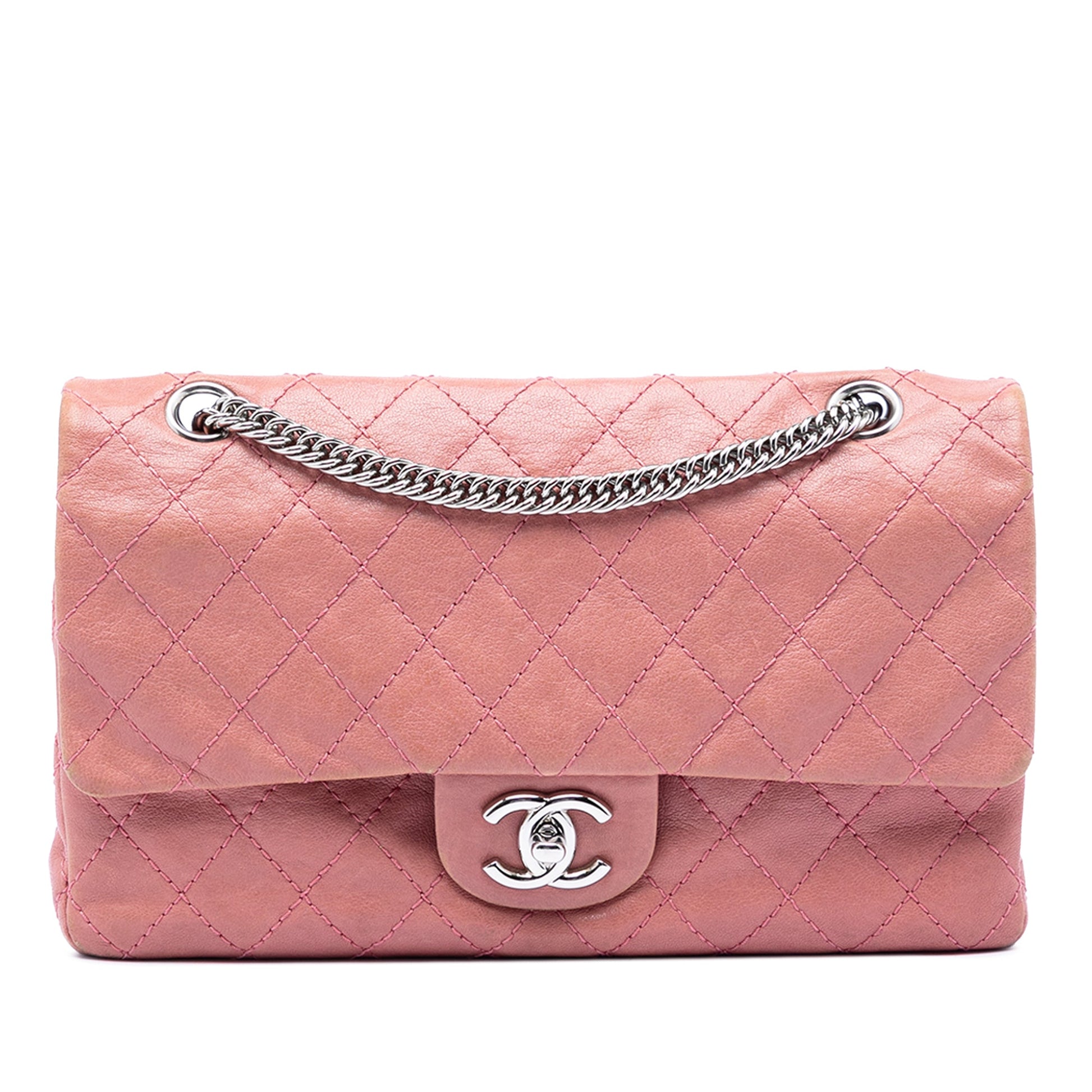 Chanel Medium Classic Washed Lambskin Bijoux Chain Double Flap