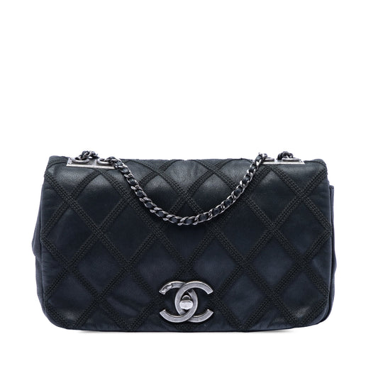 Chanel Small Iridescent Calfskin Diamond Stitch Chain Flap