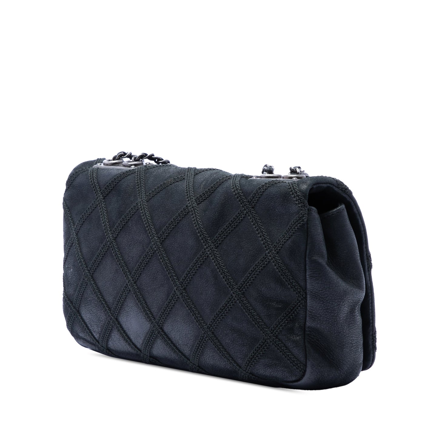 Chanel Small Iridescent Calfskin Diamond Stitch Chain Flap