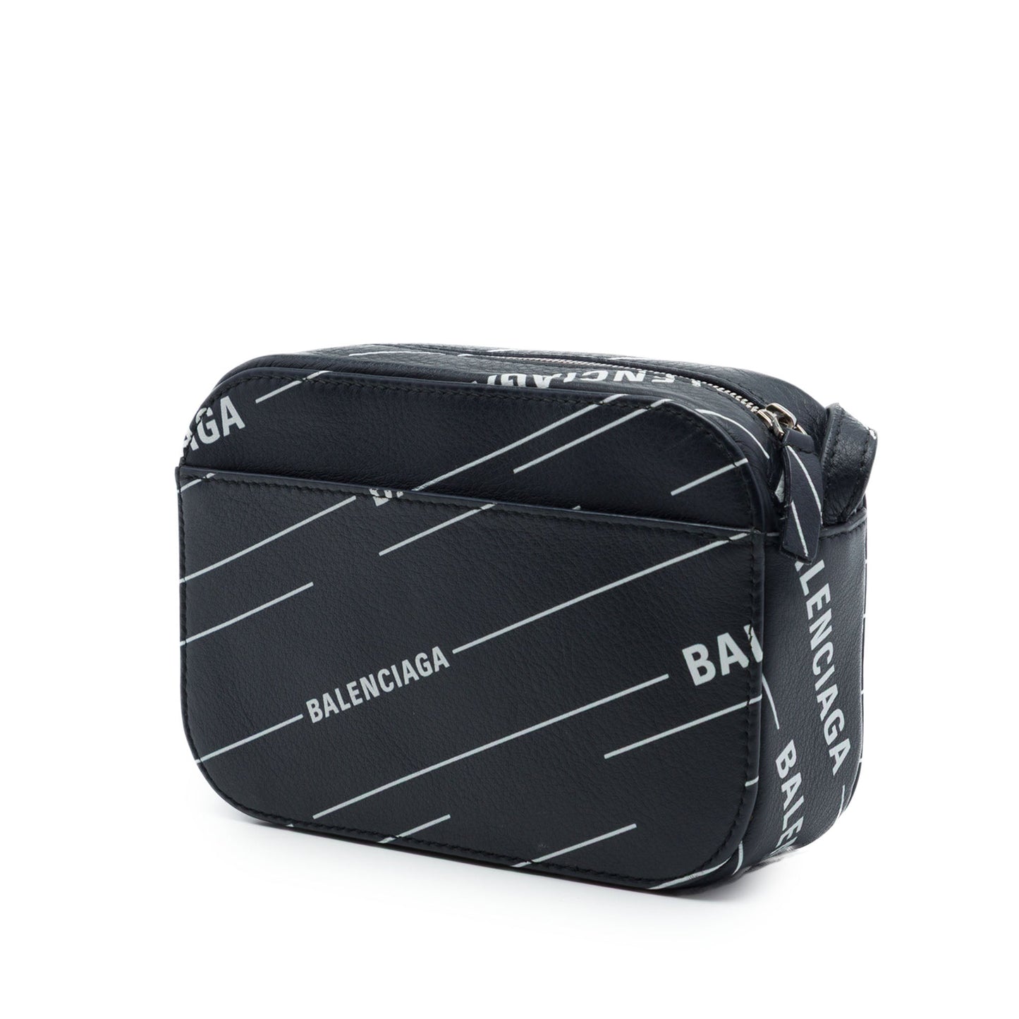 Balenciaga Leather Logo Print Everyday Camera Bag XS