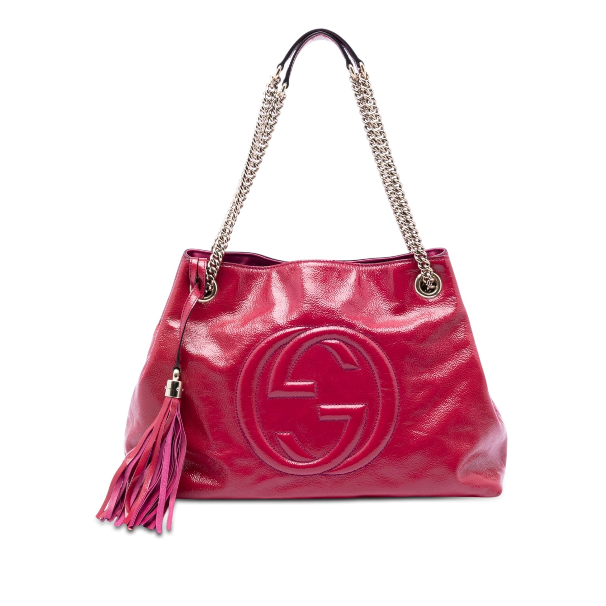Gucci Medium Patent Soho Chain Tote