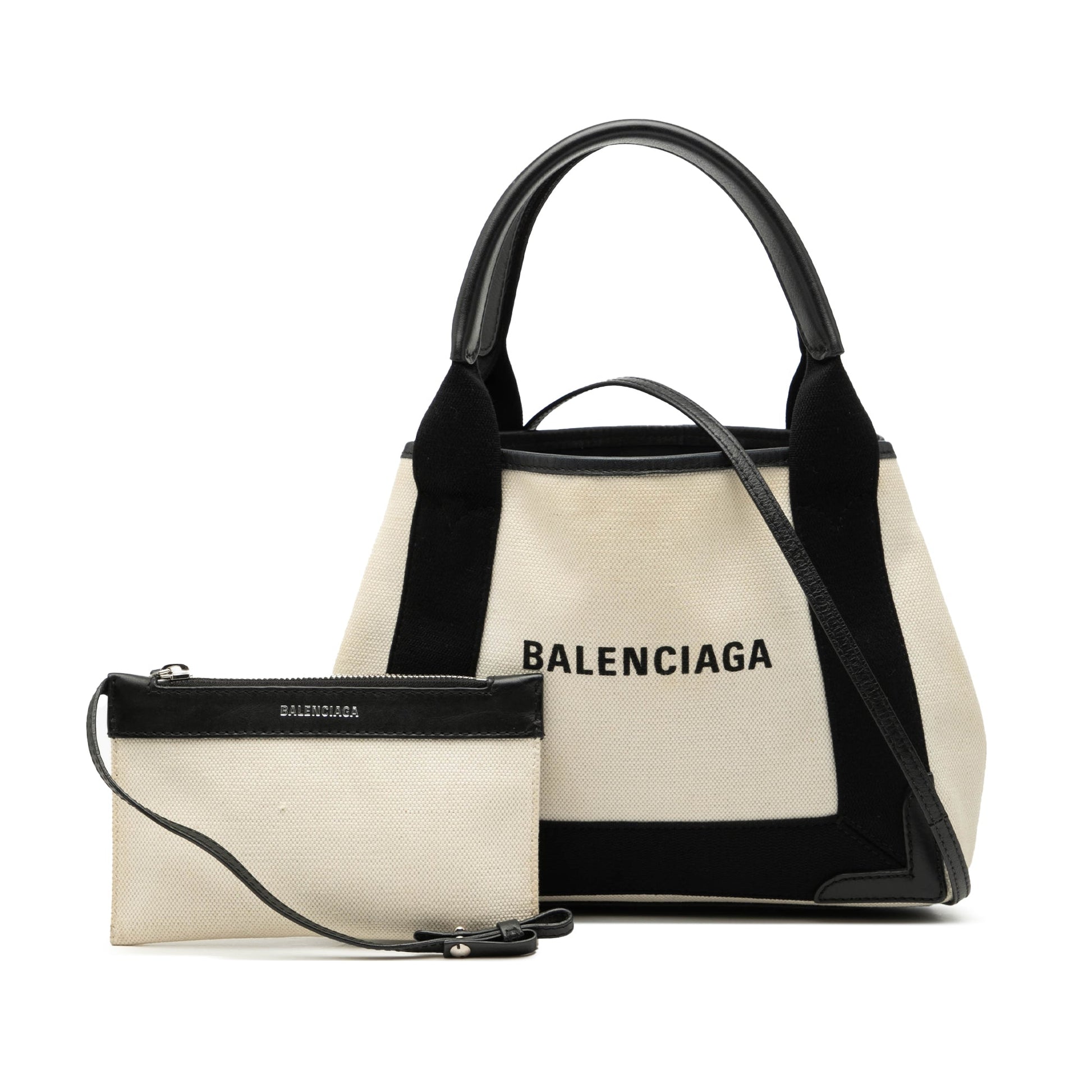 Balenciaga Canvas Navy Cabas XS