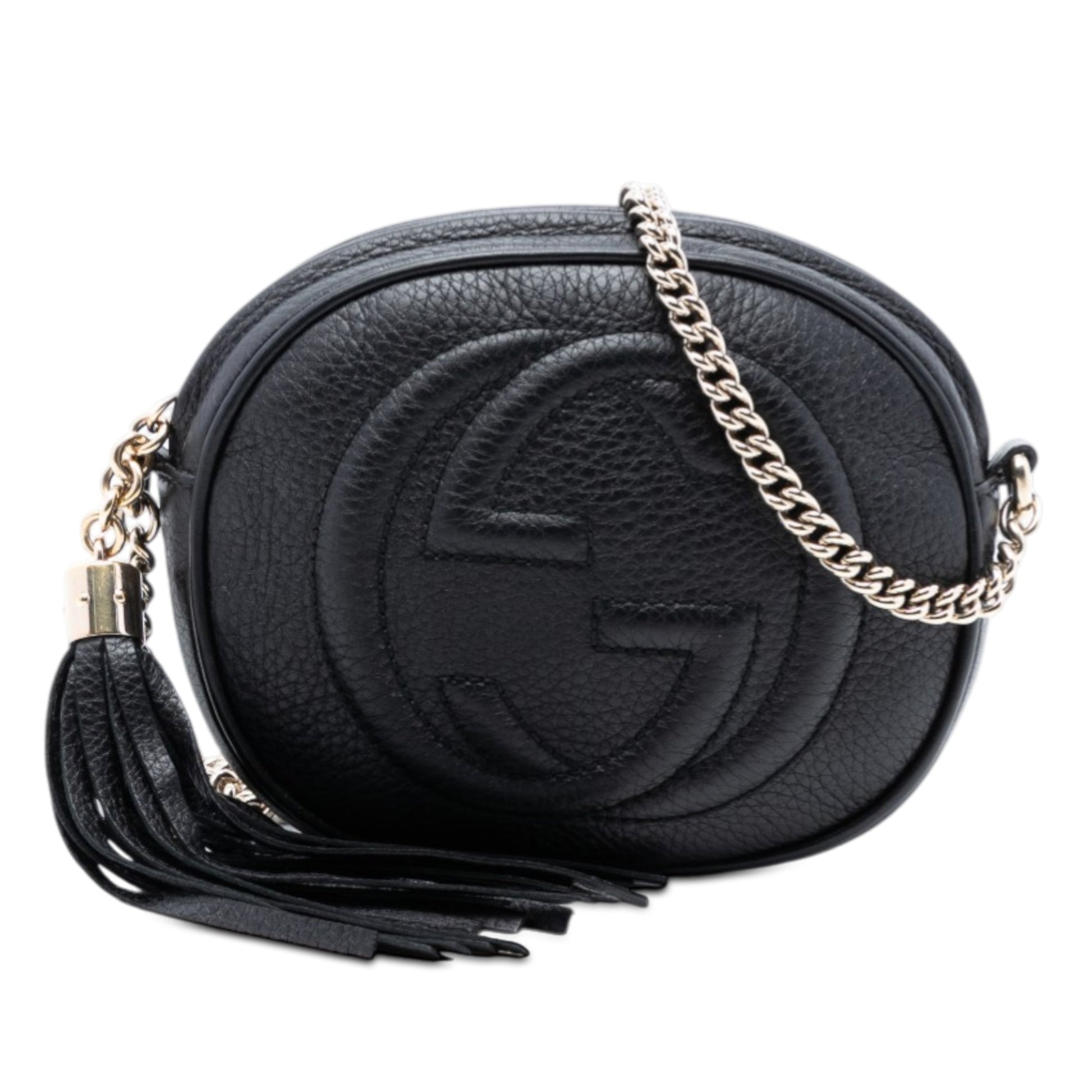 Gucci Mini Pebbled Calfskin Soho Chain Crossbody