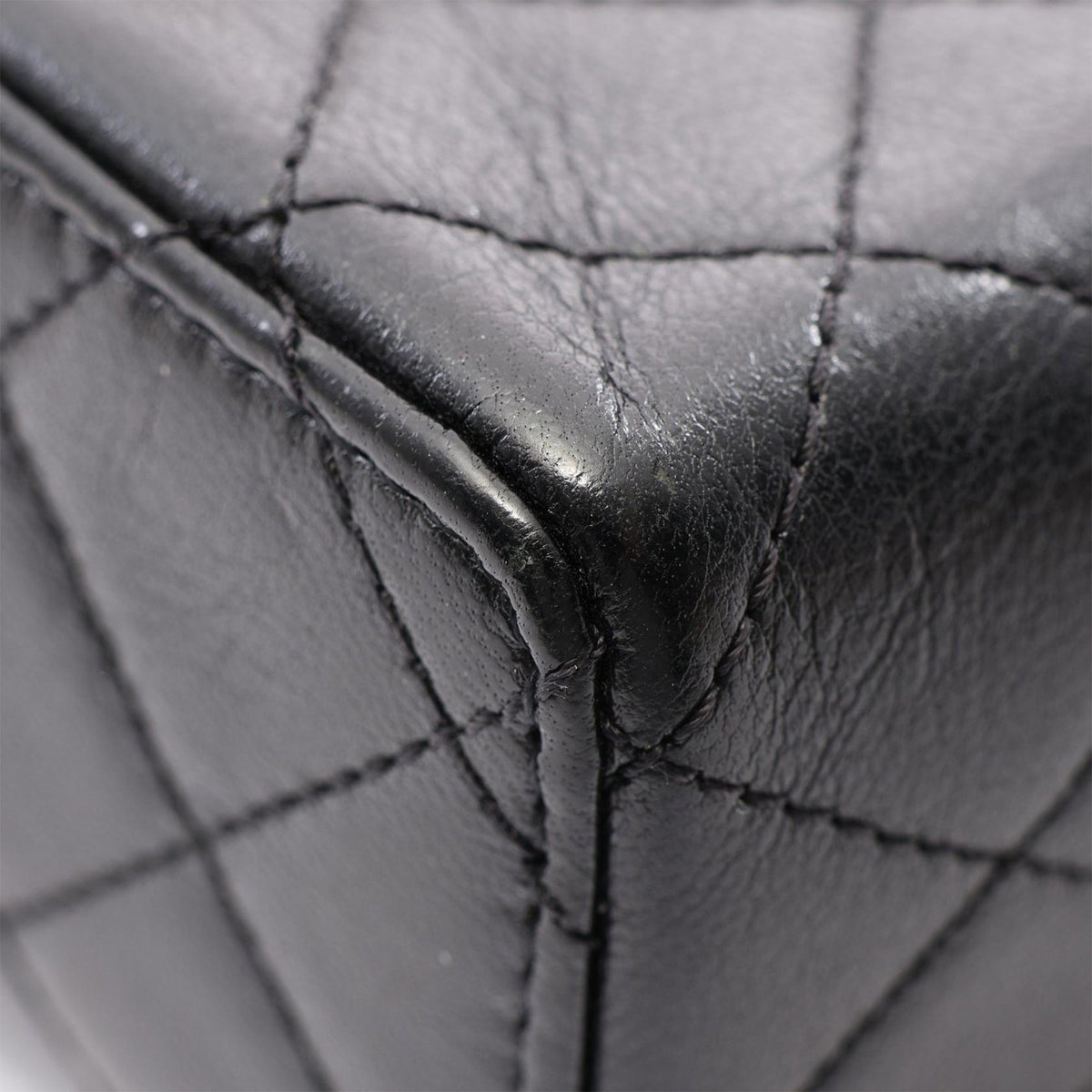 Chanel Mini Square Classic Goatskin Single Flap — Black