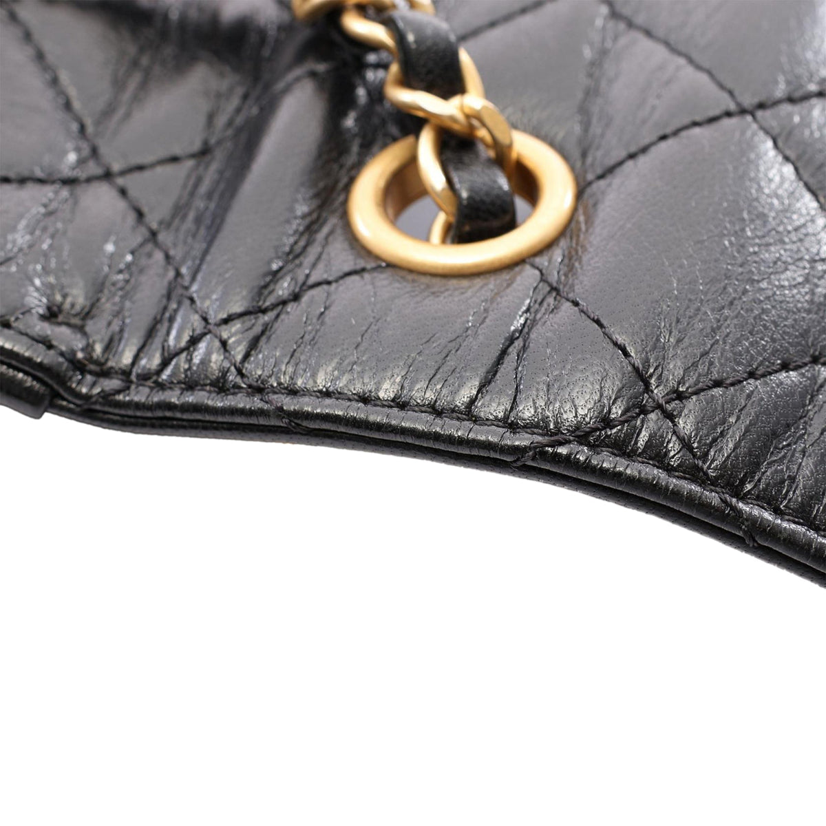 Chanel Mini Square Classic Goatskin Single Flap — Black