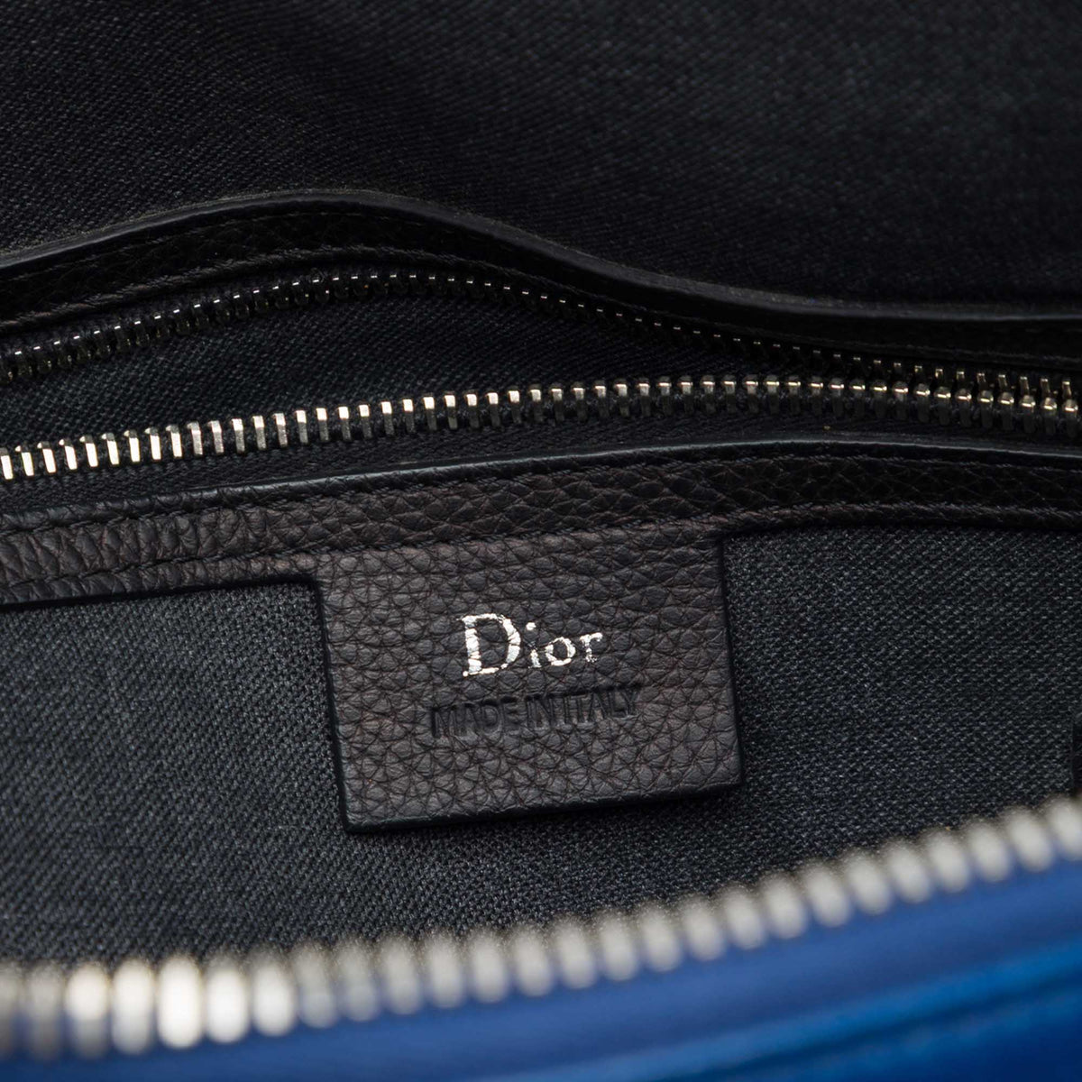 Dior Leather Homme Business Bag — Blue