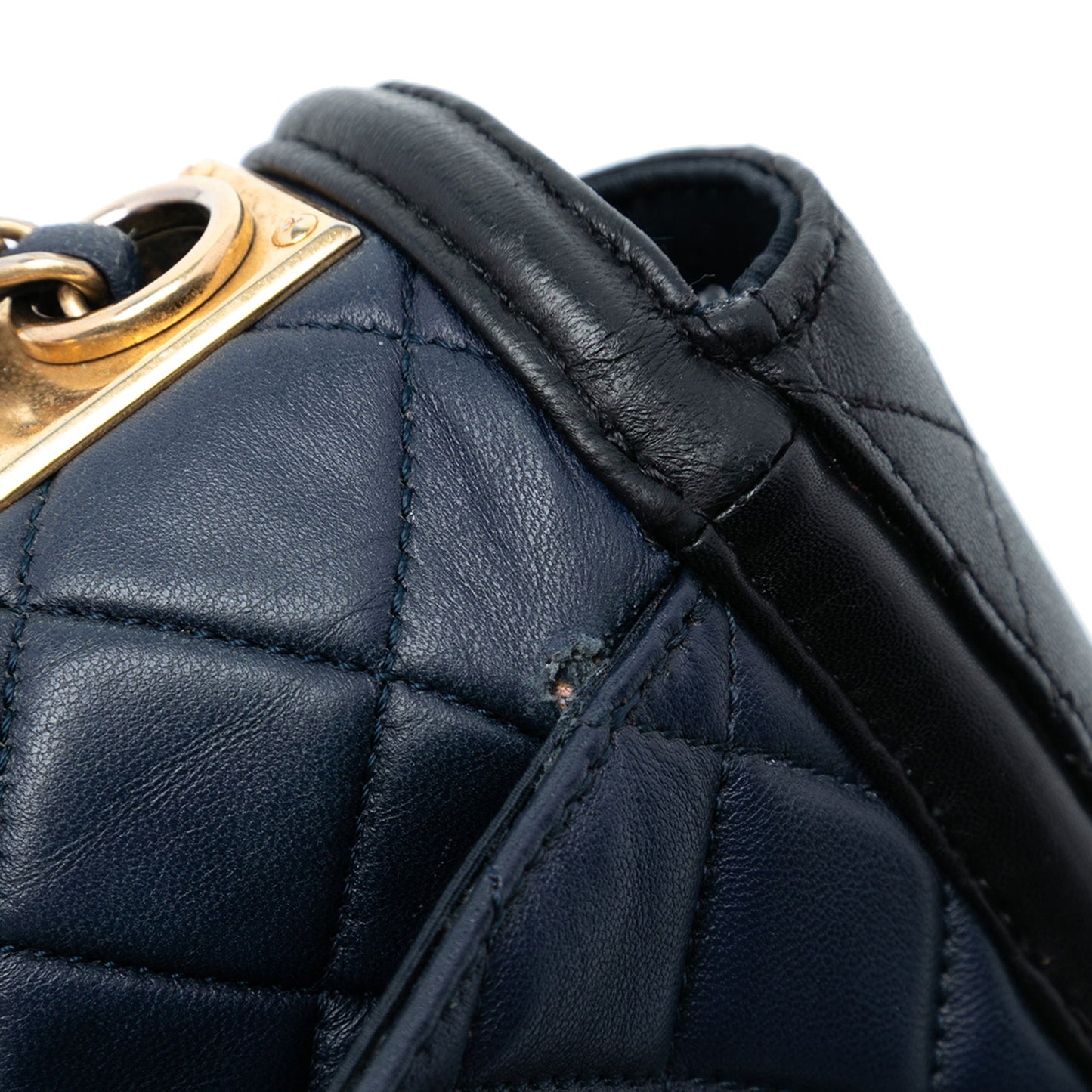 Chanel Medium Bicolor Quilted Lambskin Elegant CC Flap