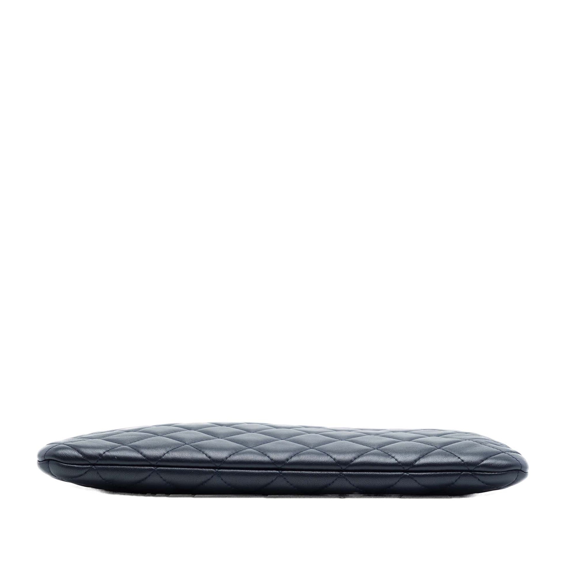 Chanel Medium Quilted Lambskin O Case Clutch