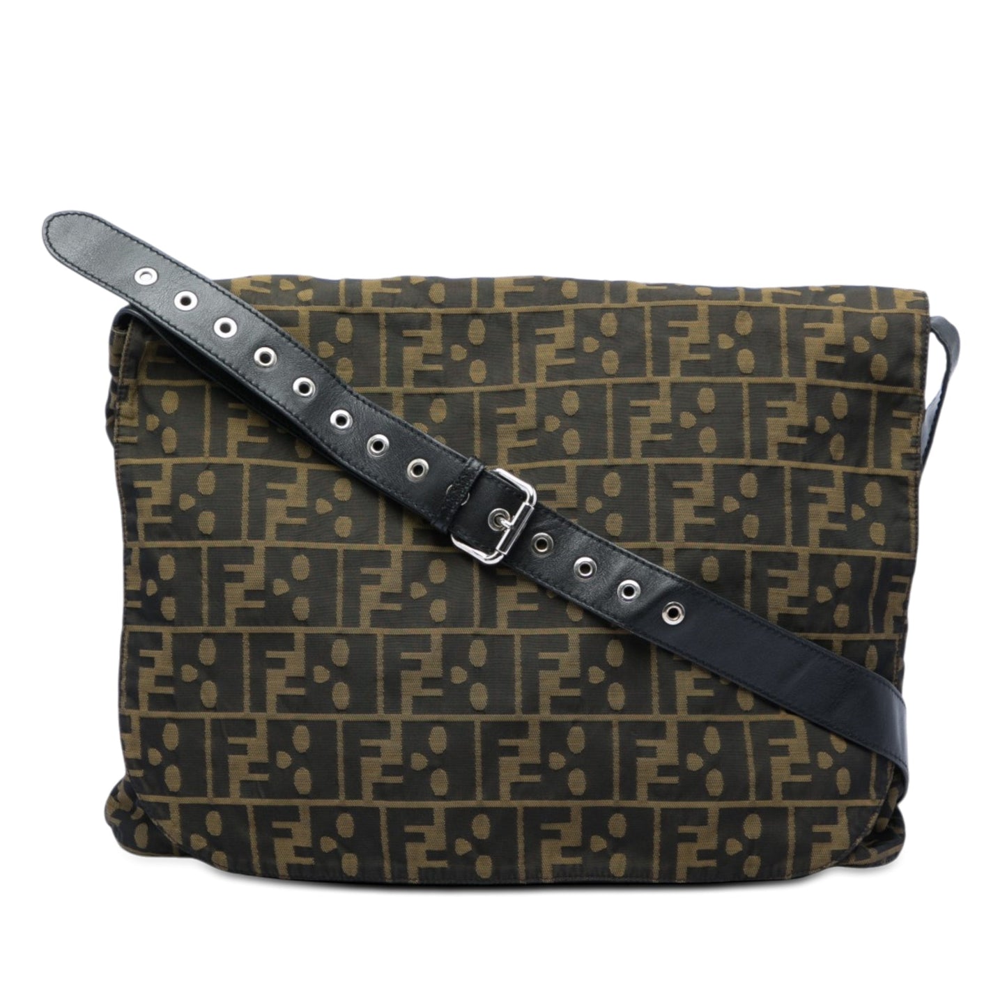 Fendi Zucca Canvas Skull Messenger Bag