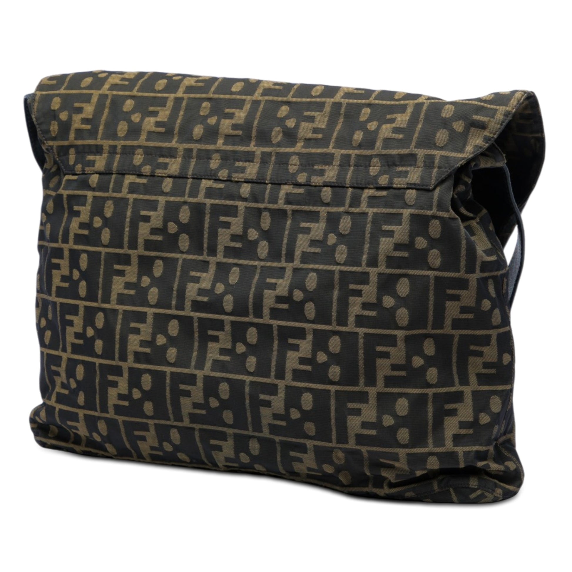 Fendi Zucca Canvas Skull Messenger Bag