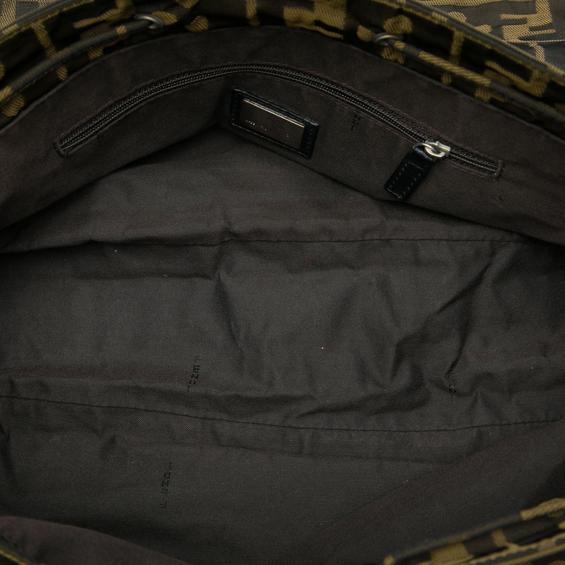 Fendi Zucca Canvas Skull Messenger Bag
