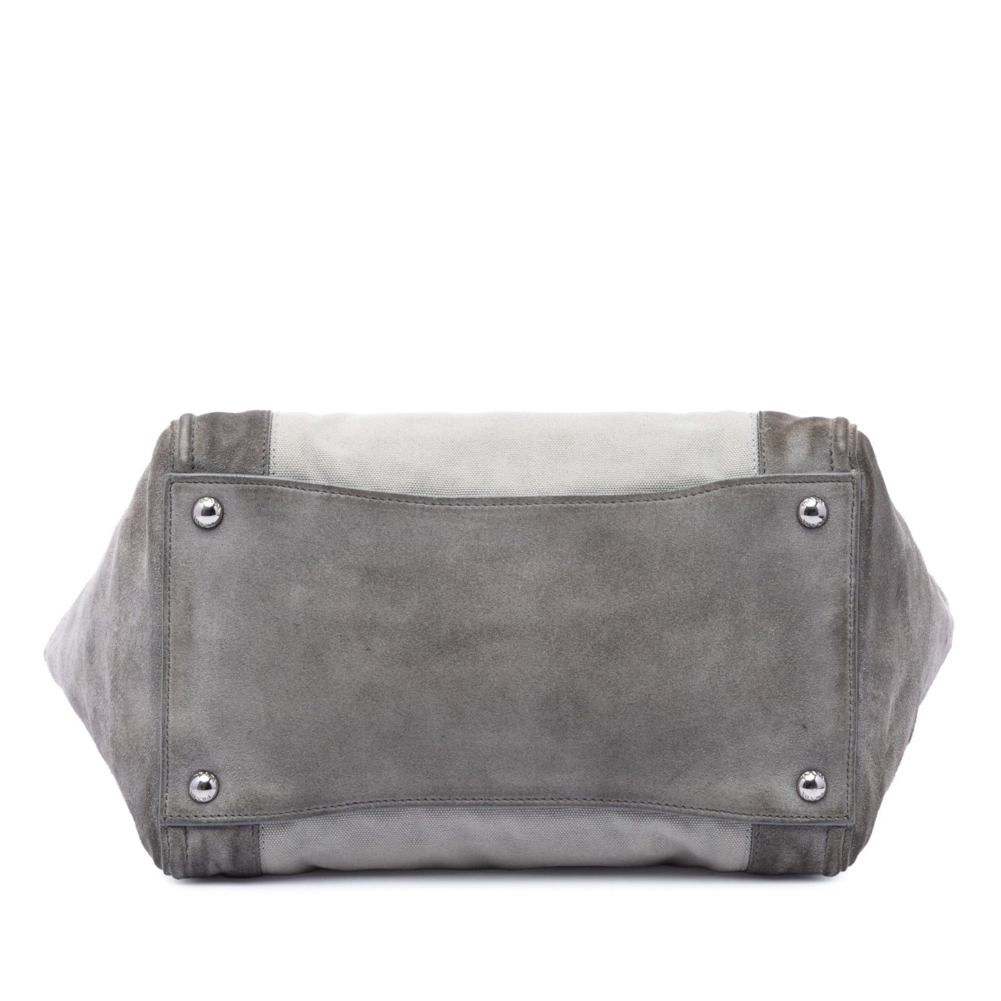 Prada Scamosciato and Canapa Twin Pocket Double Handle Satchel