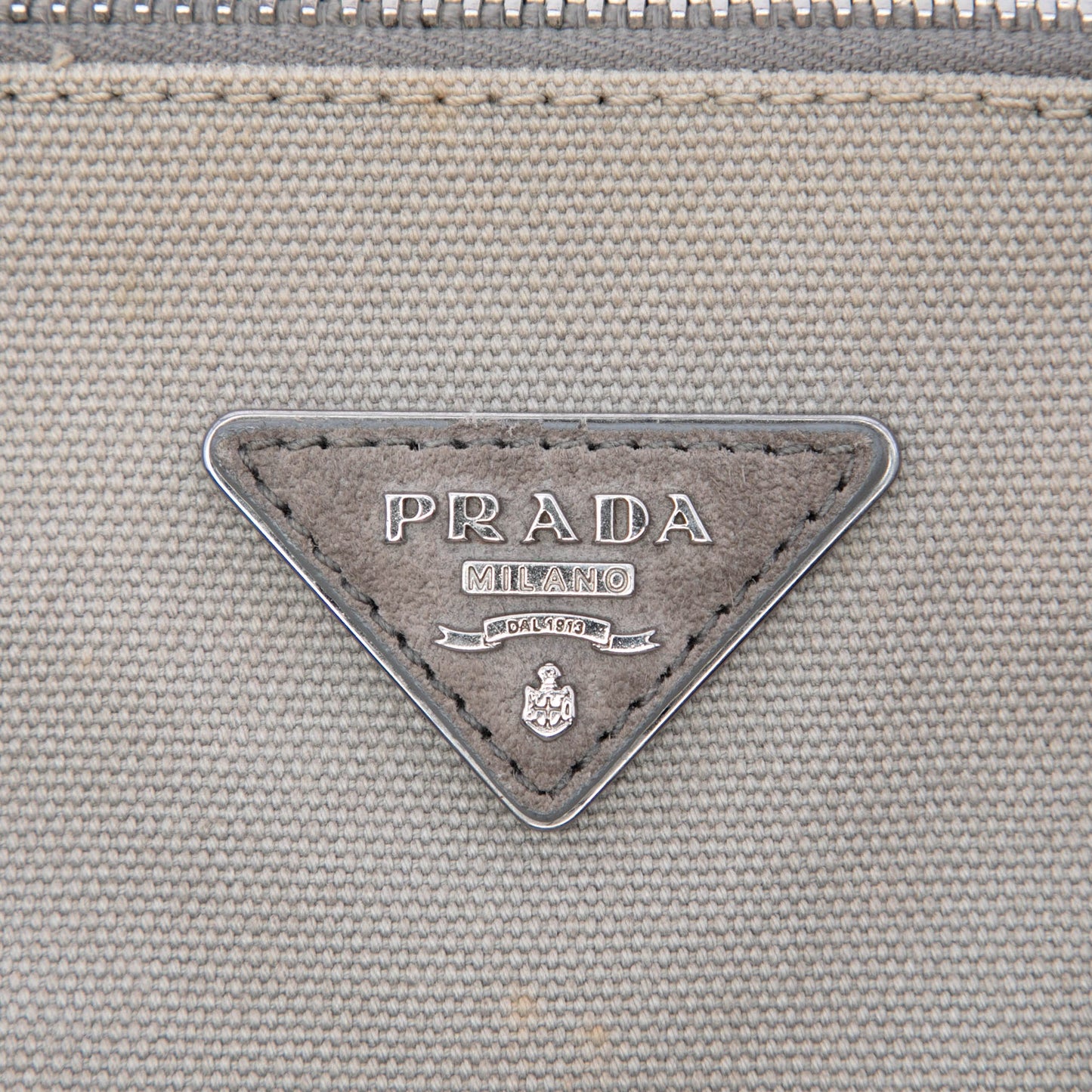 Prada Scamosciato and Canapa Twin Pocket Double Handle Satchel