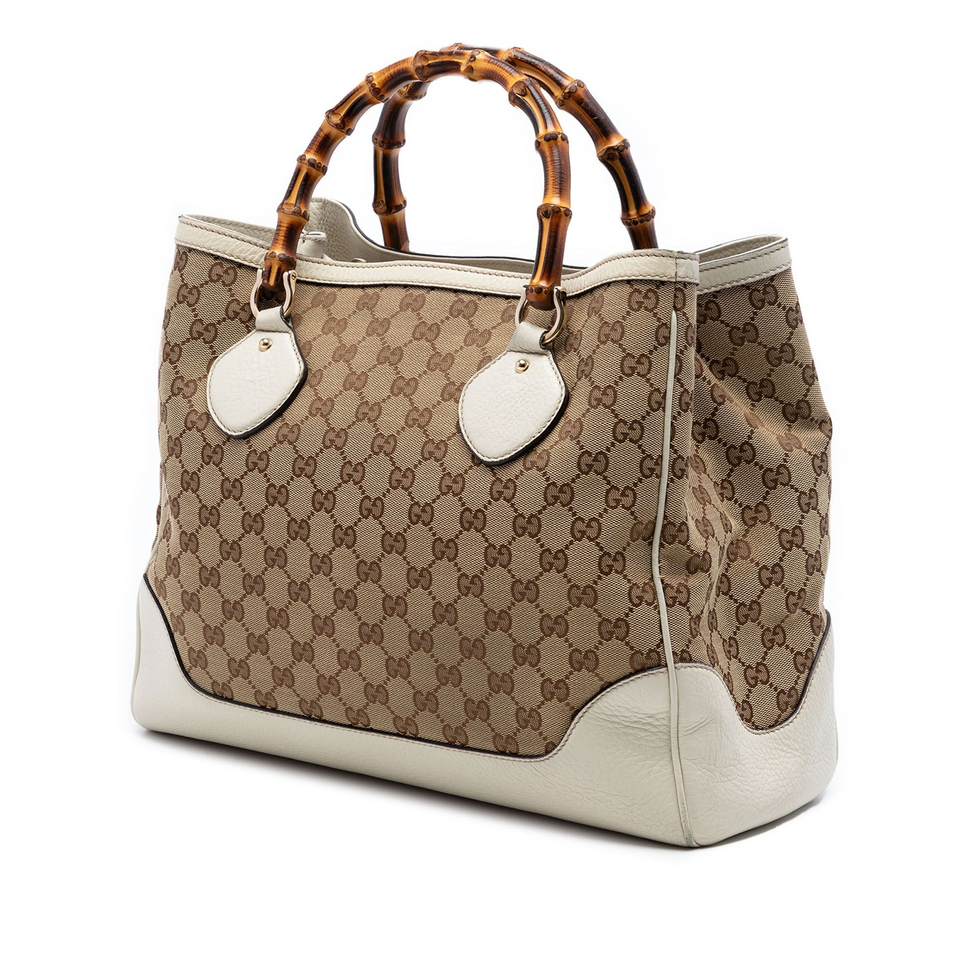 Gucci GG Canvas Bamboo Diana Tote