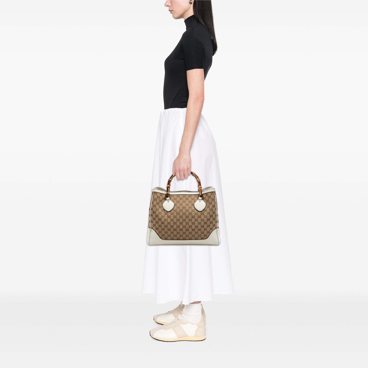Gucci GG Canvas Bamboo Diana Tote