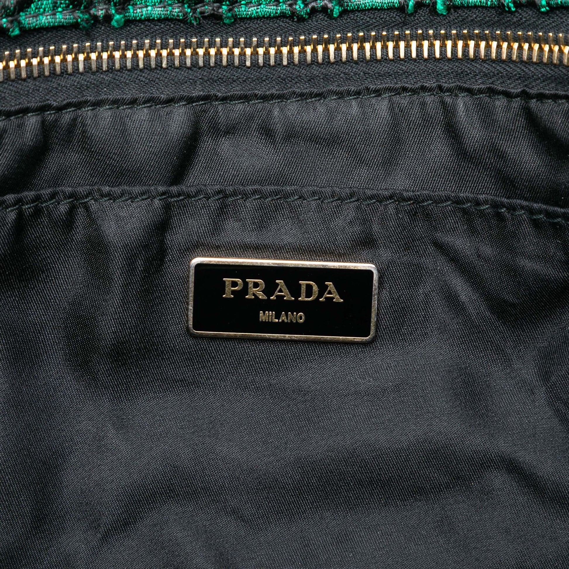 Prada Broccato Canapa Satchel