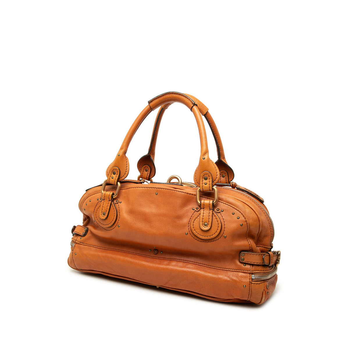 Chloé Leather Paddington East West Zippy Handbag — Brown
