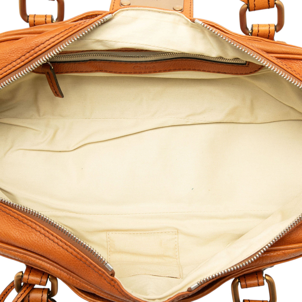 Chloé Leather Paddington East West Zippy Handbag — Brown