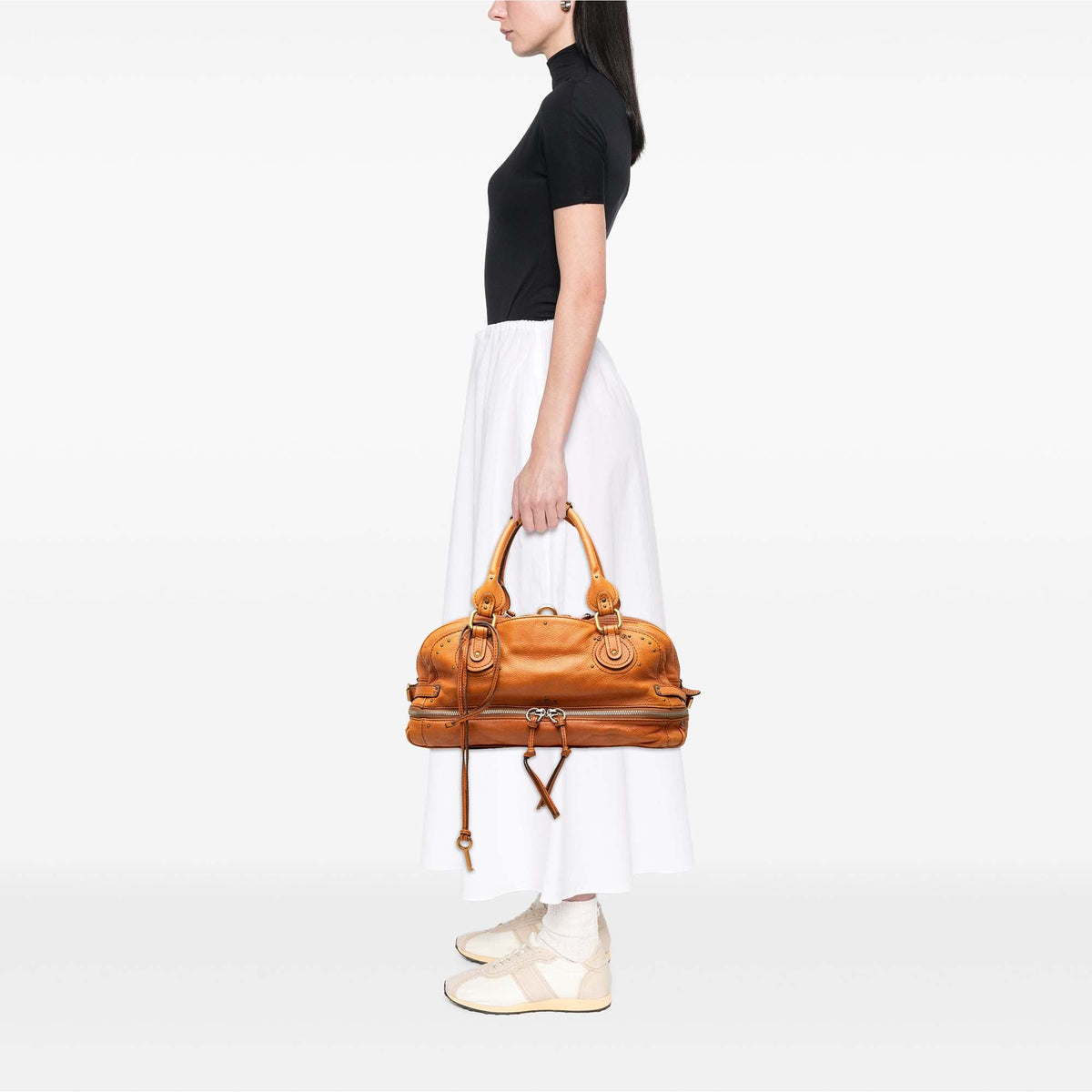 Chloé Leather Paddington East West Zippy Handbag — Brown