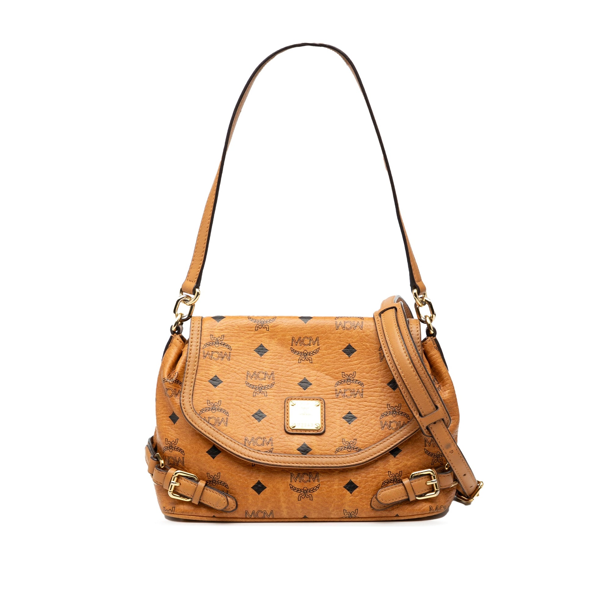 MCM Visetos Coated Canvas Satchel