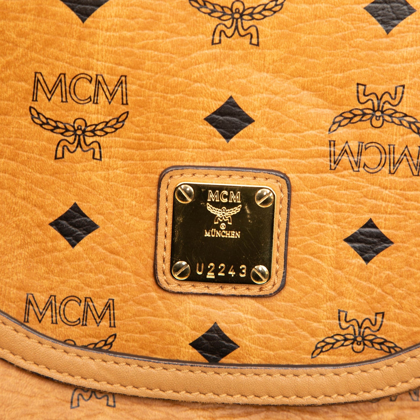 MCM Visetos Coated Canvas Satchel