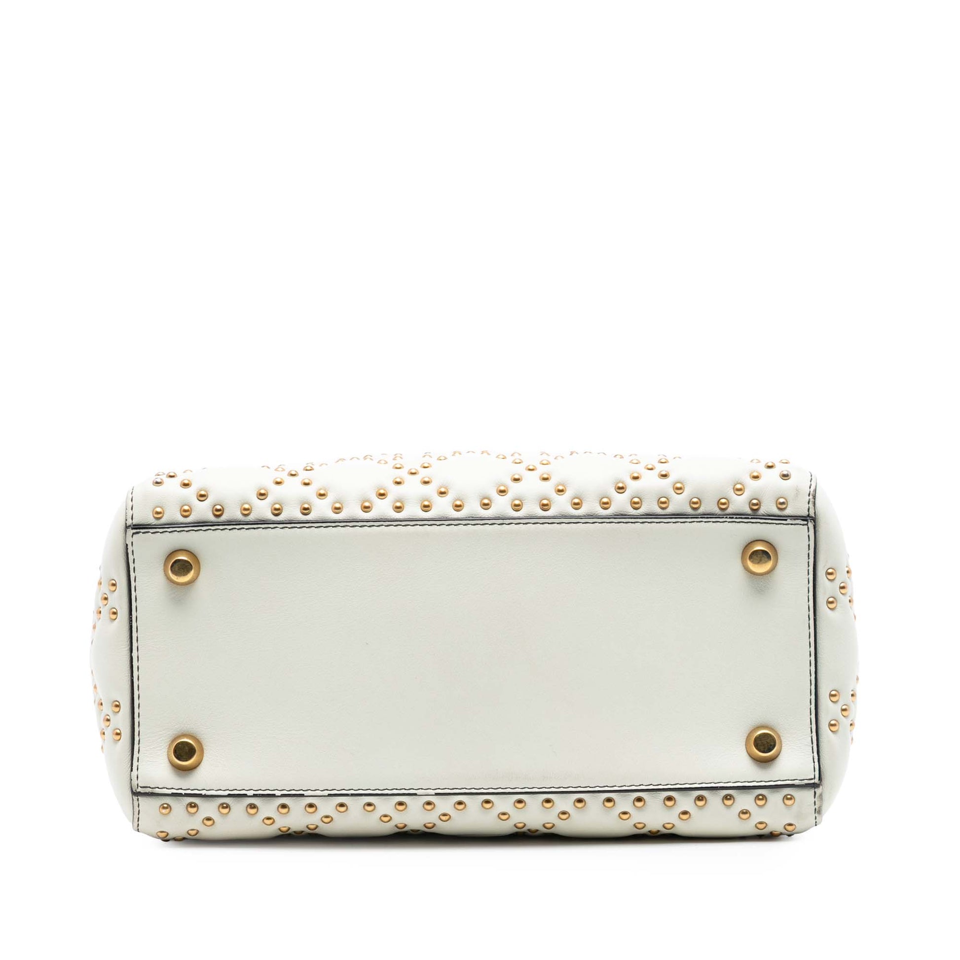 Dior Medium Lambskin Cannage Studded Supple Lady Dior