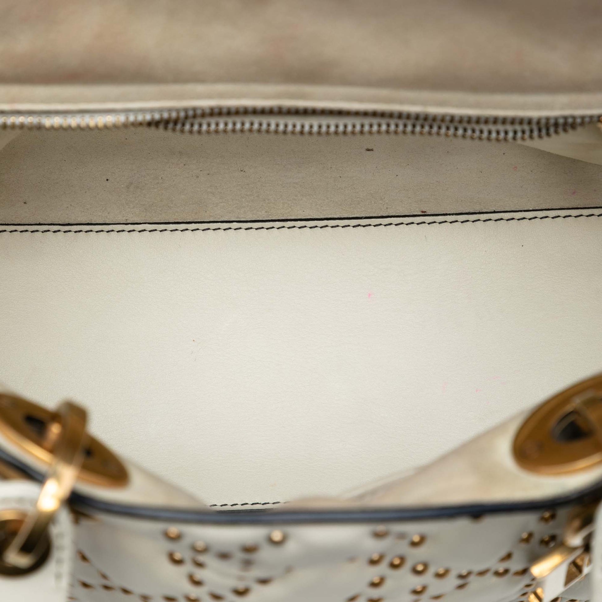 Dior Medium Lambskin Cannage Studded Supple Lady Dior