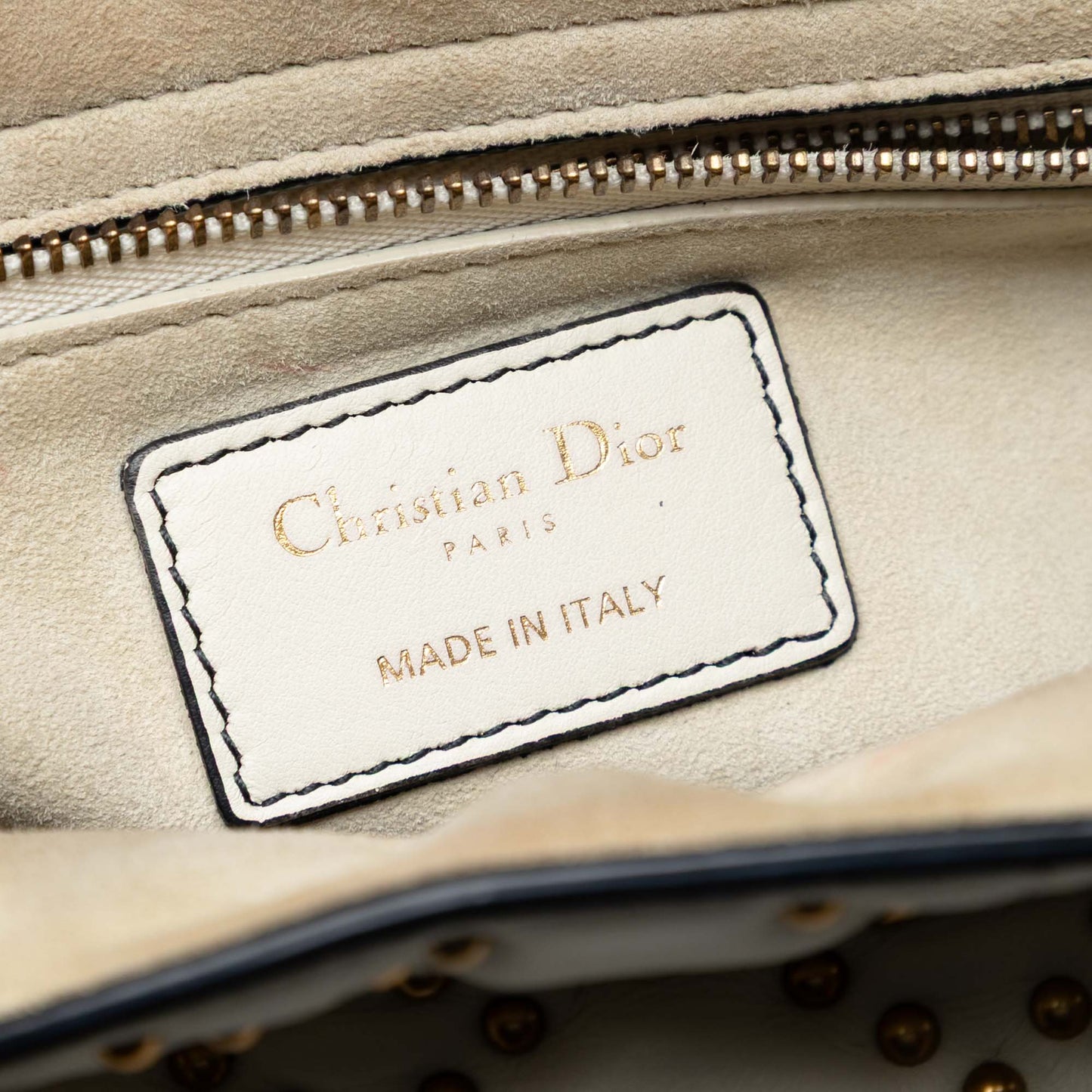 Dior Medium Lambskin Cannage Studded Supple Lady Dior