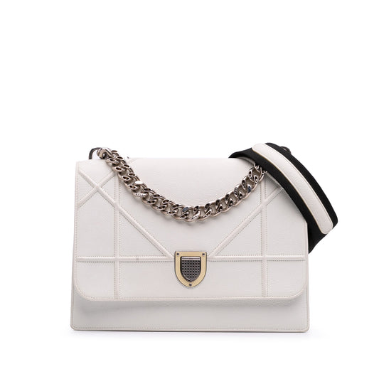 Dior Large Grained Calfskin Diorama Satchel