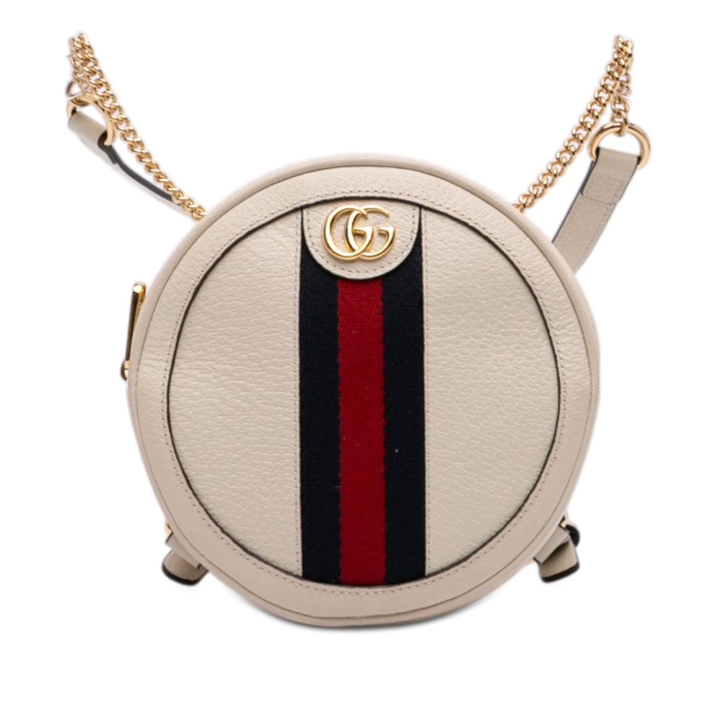 Gucci Mini Leather Round Ophidia Backpack