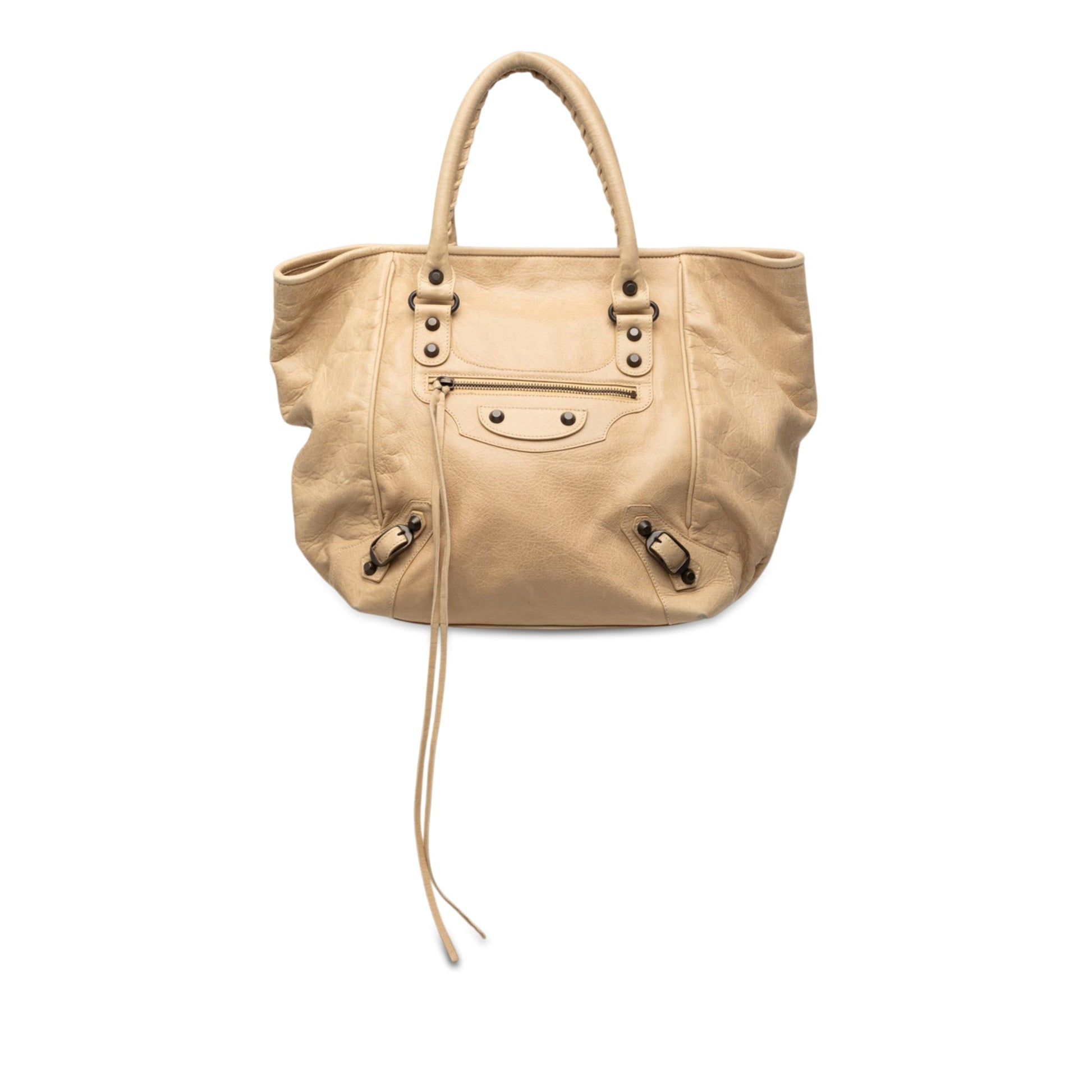 Balenciaga Lambskin Motocross Classic Sunday Tote