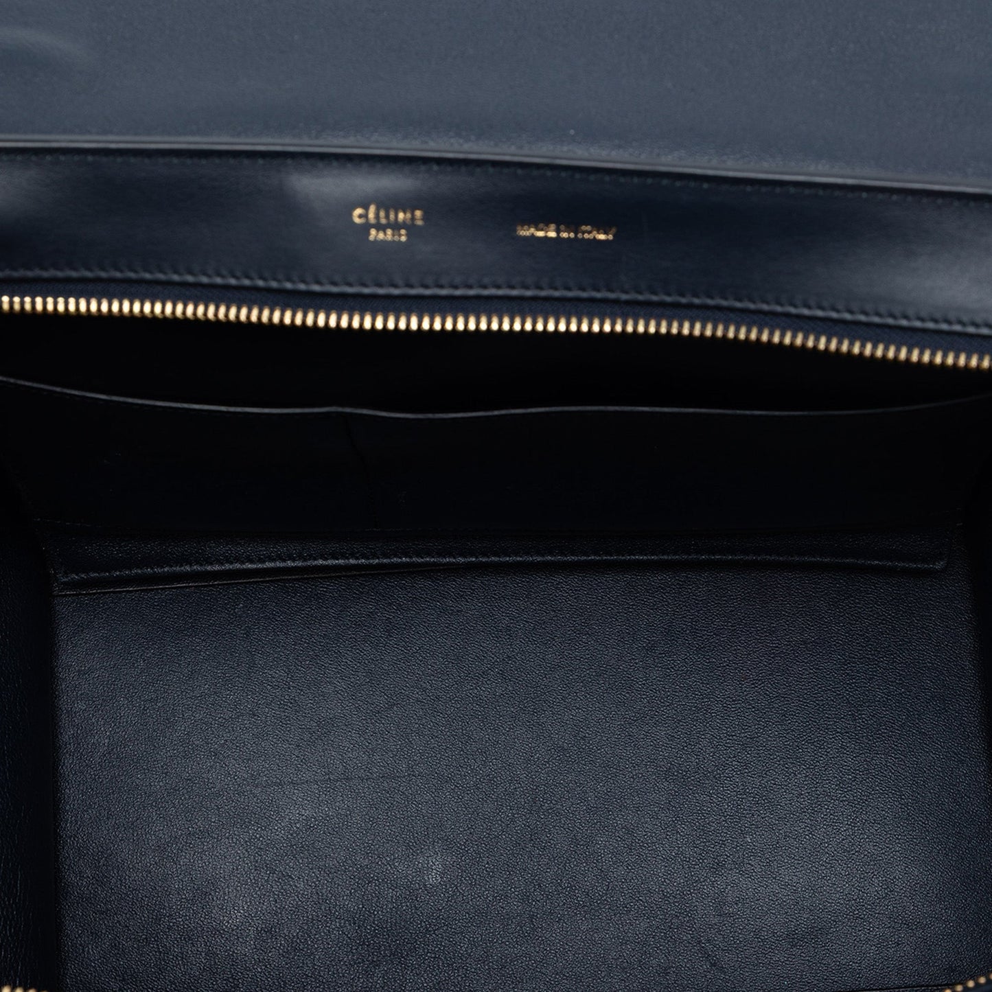Celine Medium Bicolor Leather Trapeze Satchel