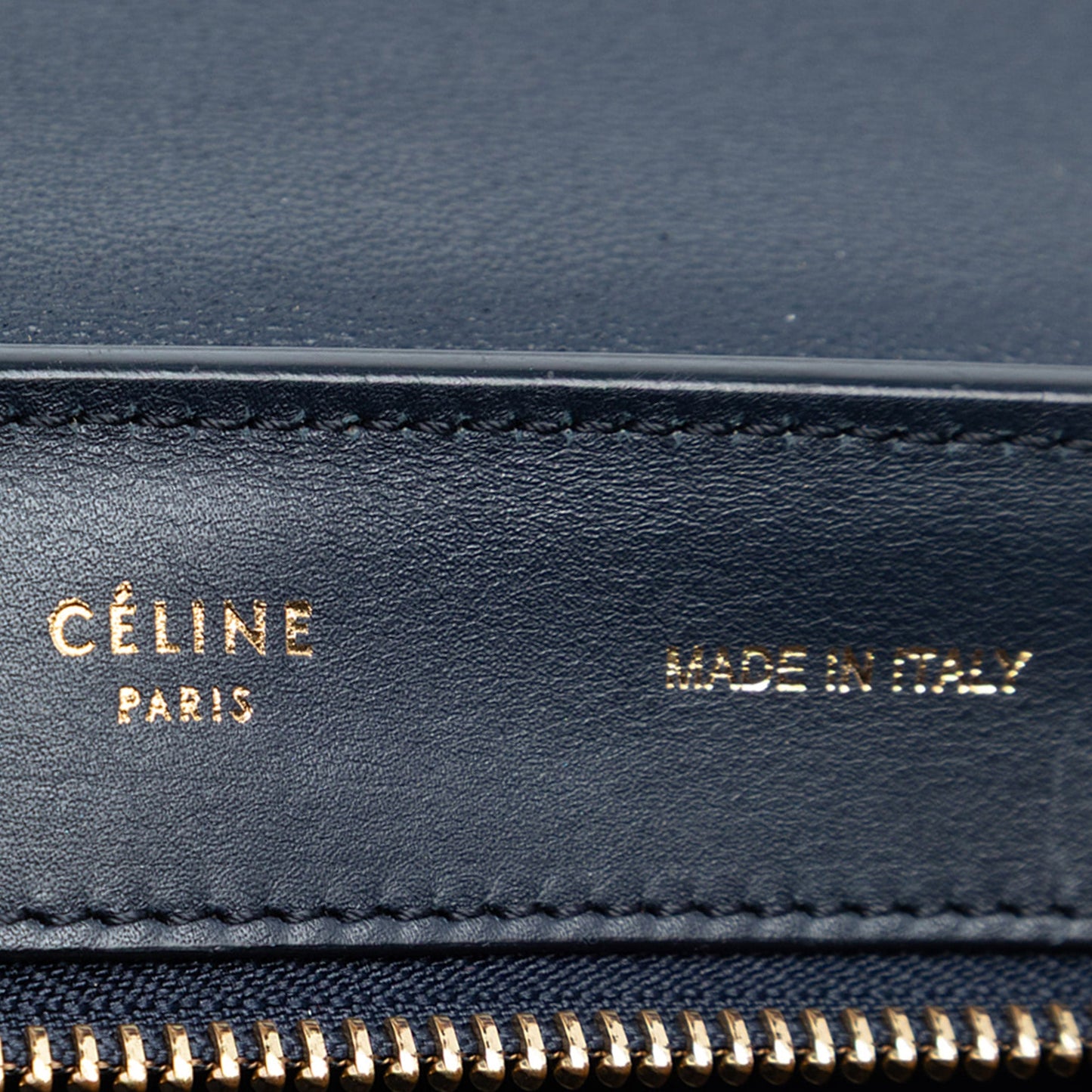 Celine Medium Bicolor Leather Trapeze Satchel