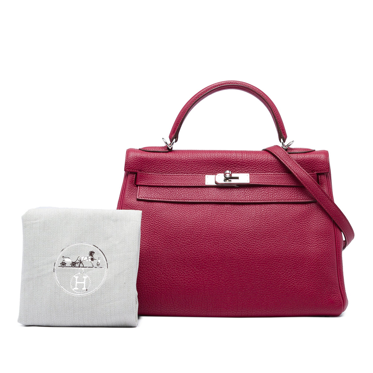 Hermès Togo Kelly II Retourne 32 — Red
