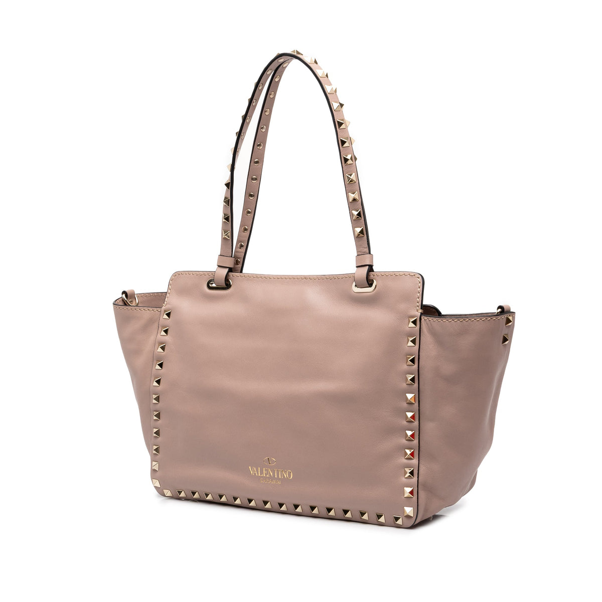 Valentino Small Leather Rockstud Trapeze Satchel