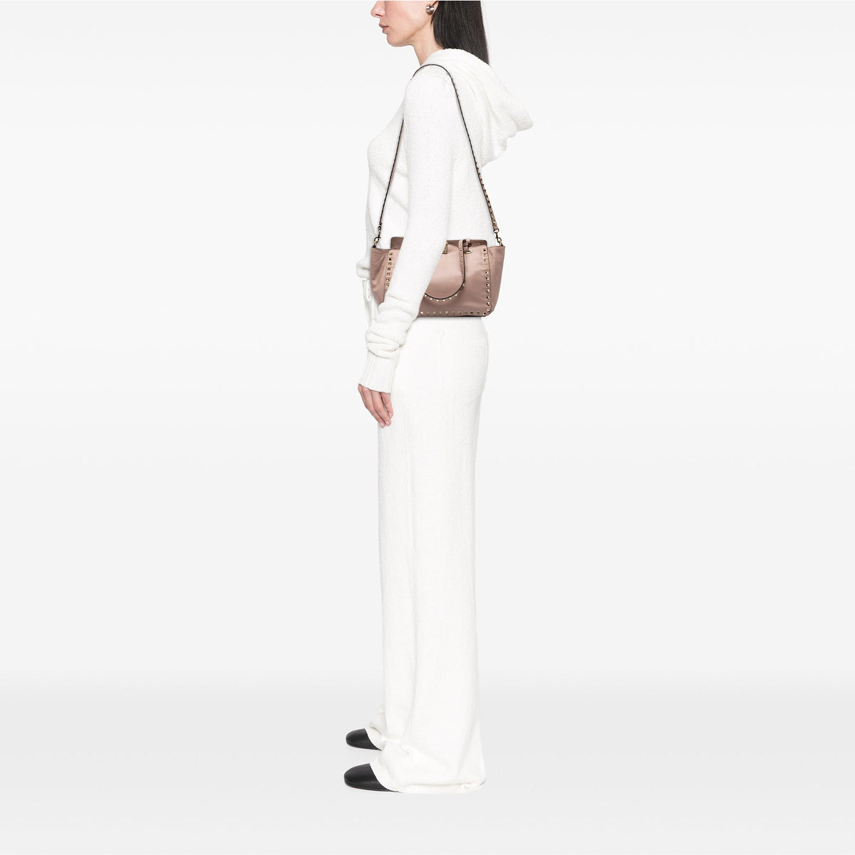 Valentino Small Leather Rockstud Trapeze Satchel