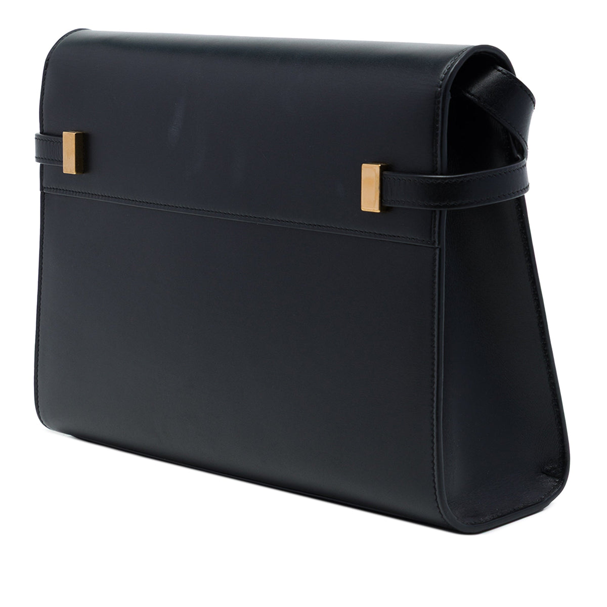 Saint Laurent Medium Smooth Calfskin Manhattan Shoulder Bag — Black