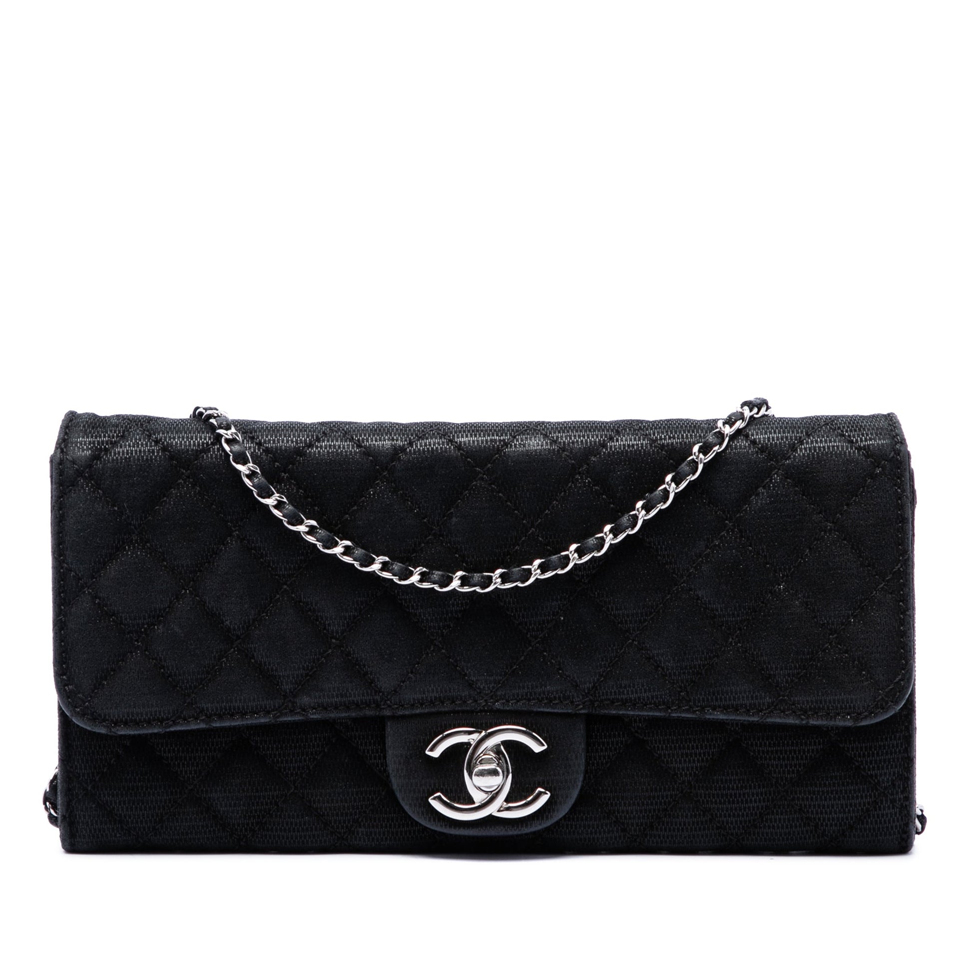 Chanel CC Quilted Iridescent Fabric East West Flap