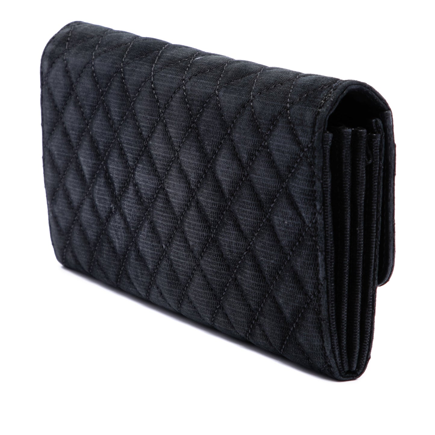 Chanel CC Quilted Iridescent Fabric East West Flap