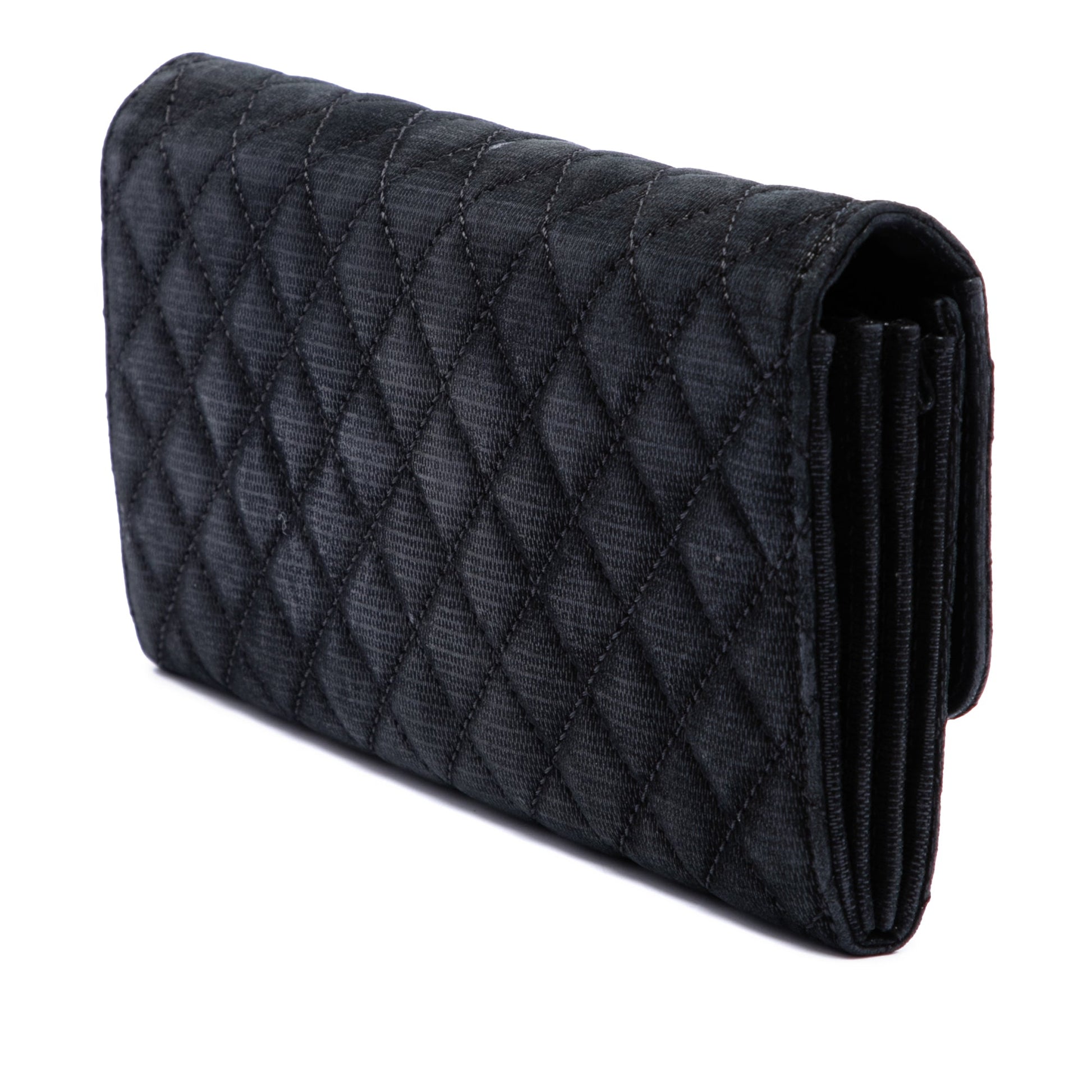 Chanel CC Quilted Iridescent Fabric East West Flap