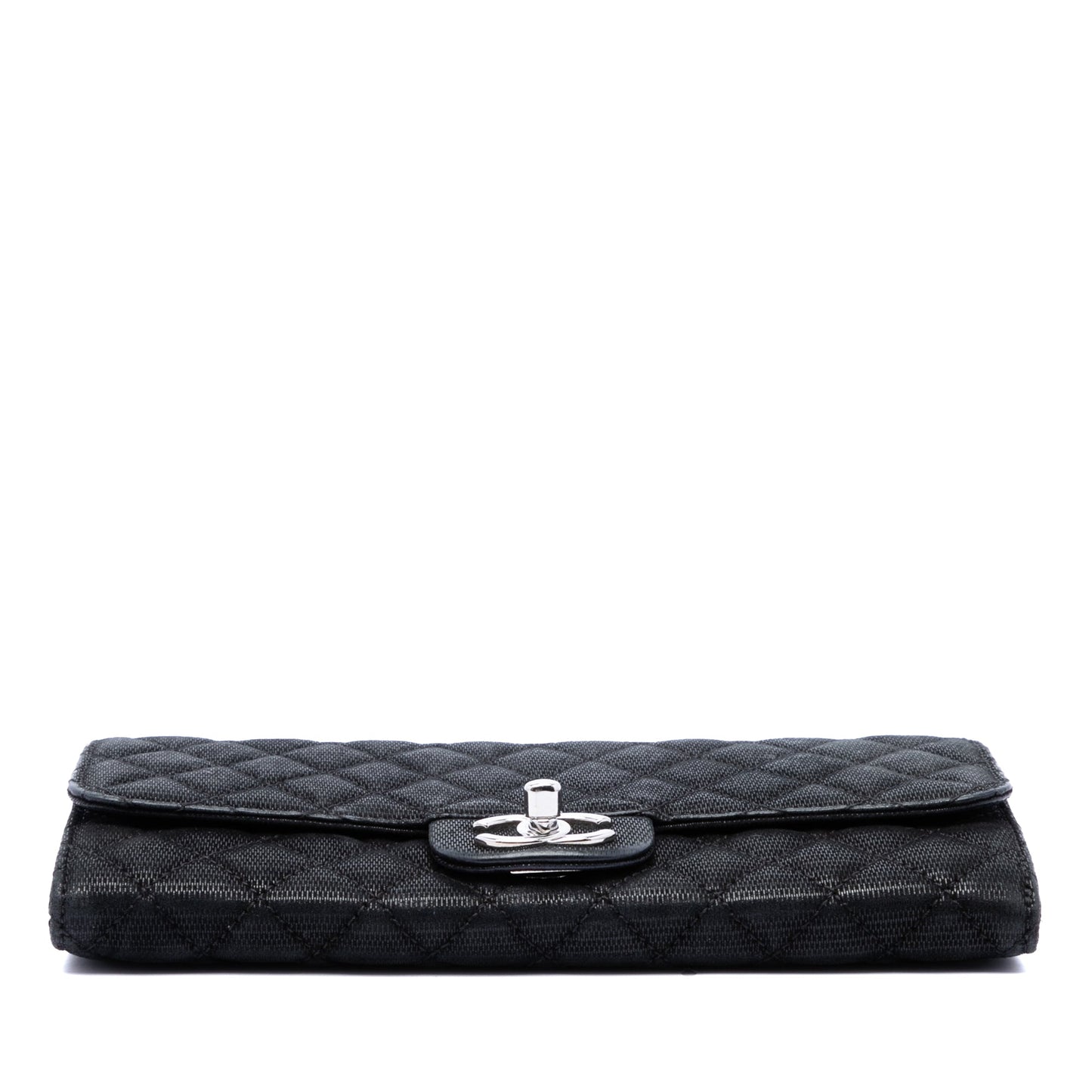 Chanel CC Quilted Iridescent Fabric East West Flap