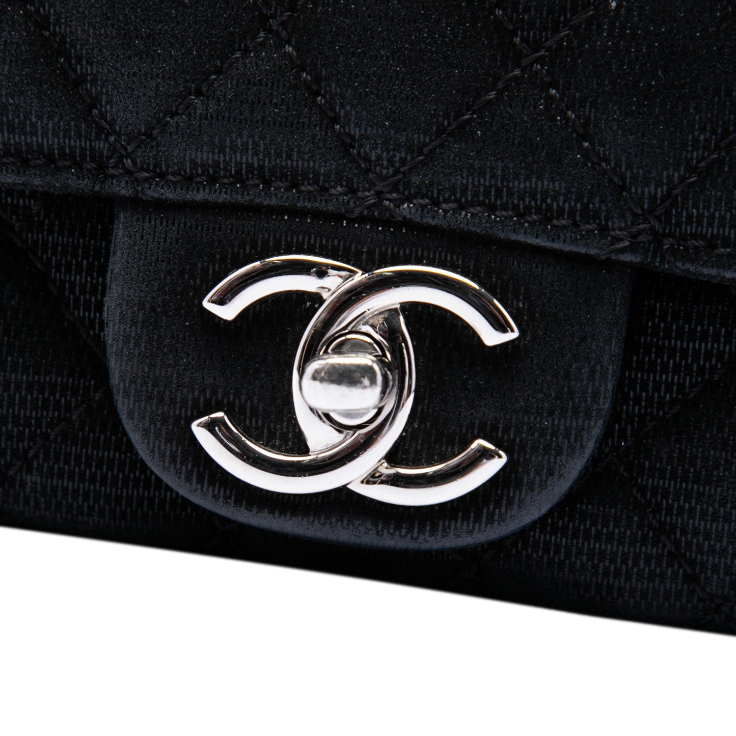 Chanel CC Quilted Iridescent Fabric East West Flap
