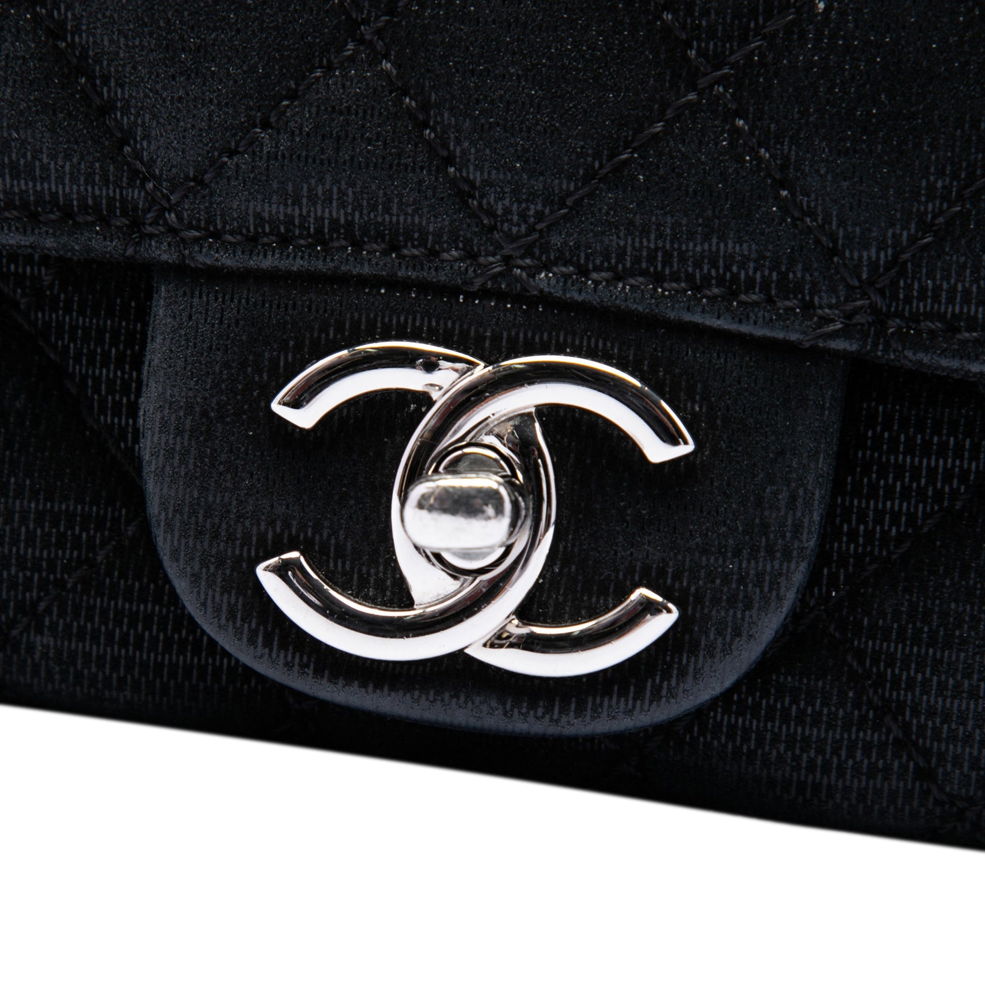 Chanel CC Quilted Iridescent Fabric East West Flap