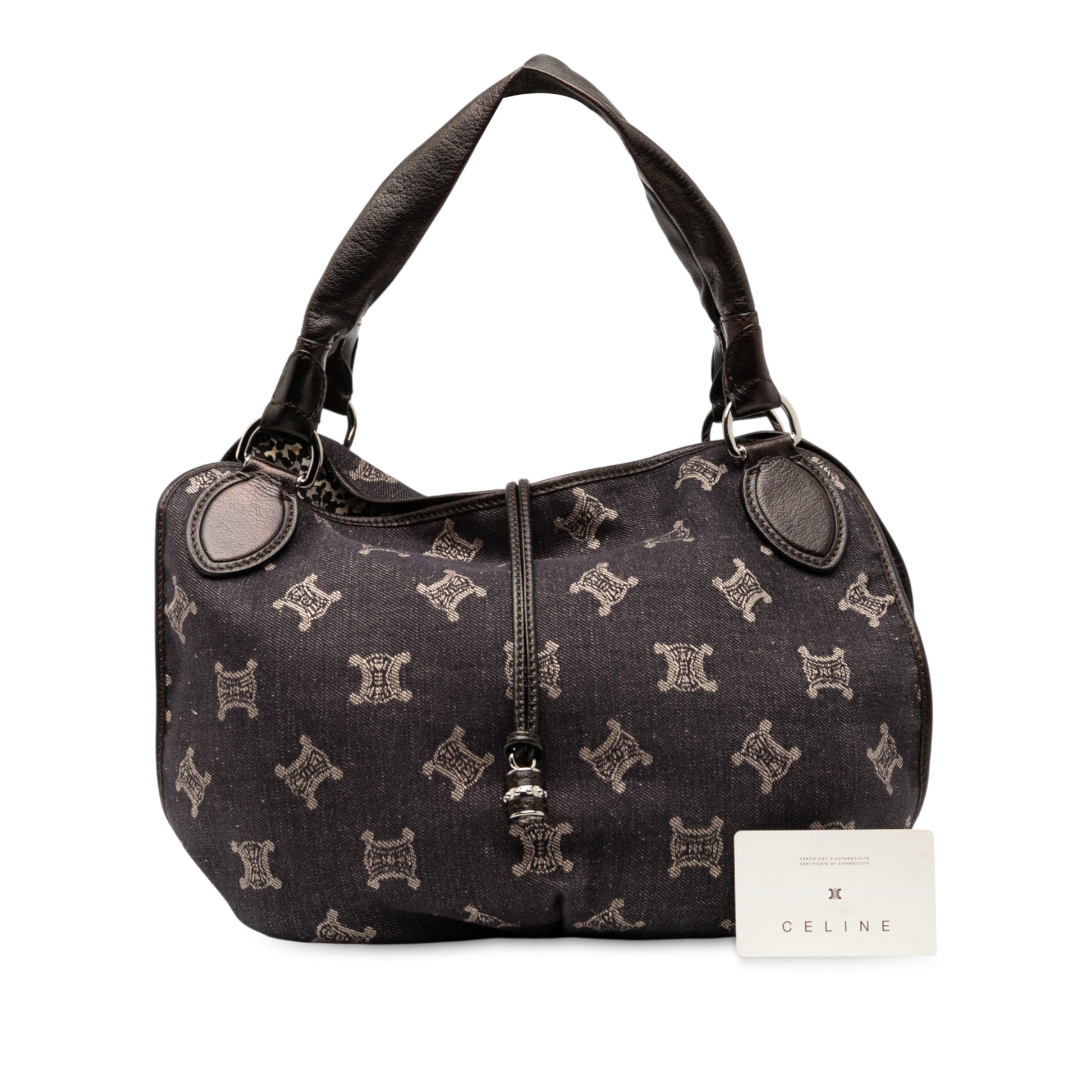 Celine Macadam Denim Bittersweet Hobo Bag