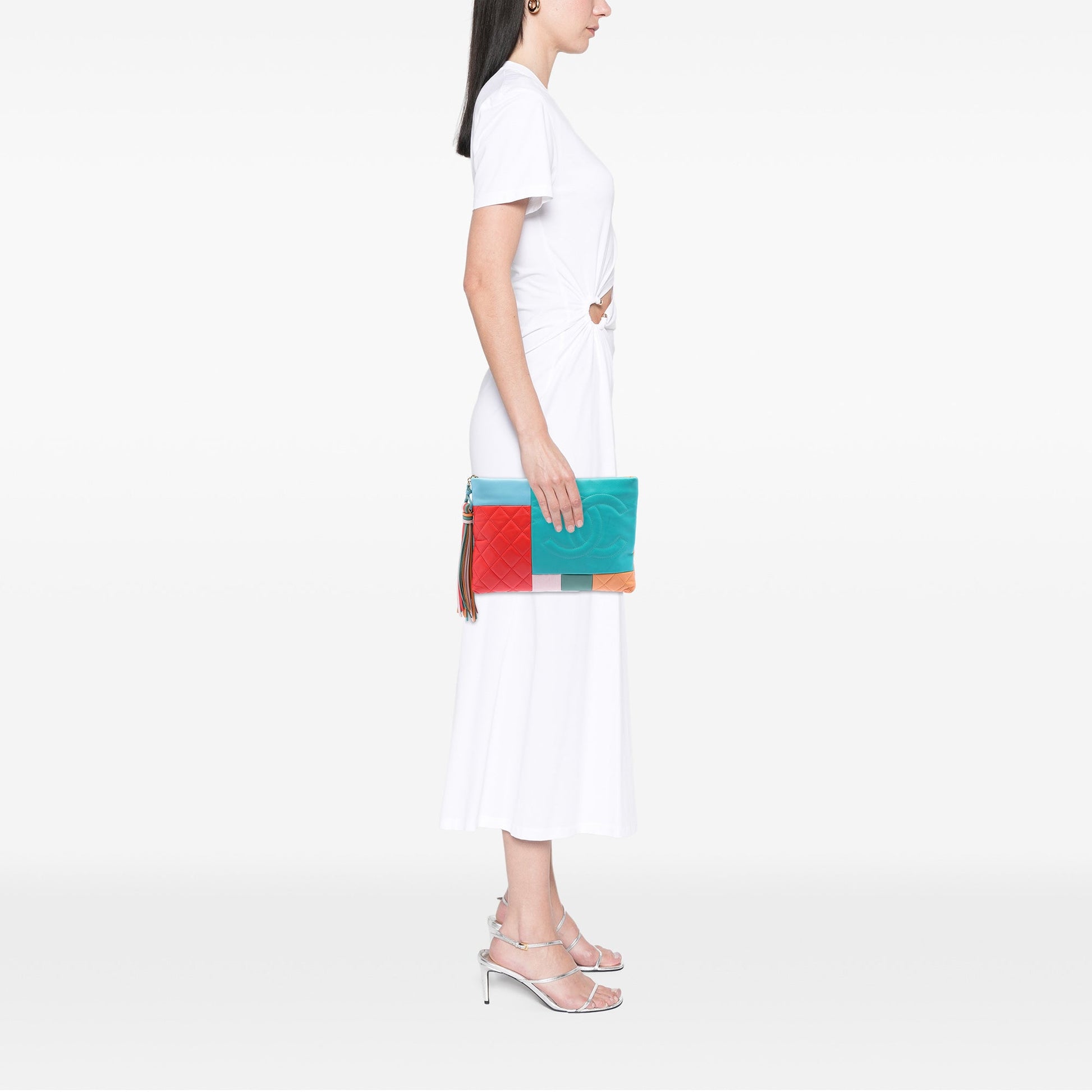 Chanel Medium Lambskin Colorblock Patchwork O Case