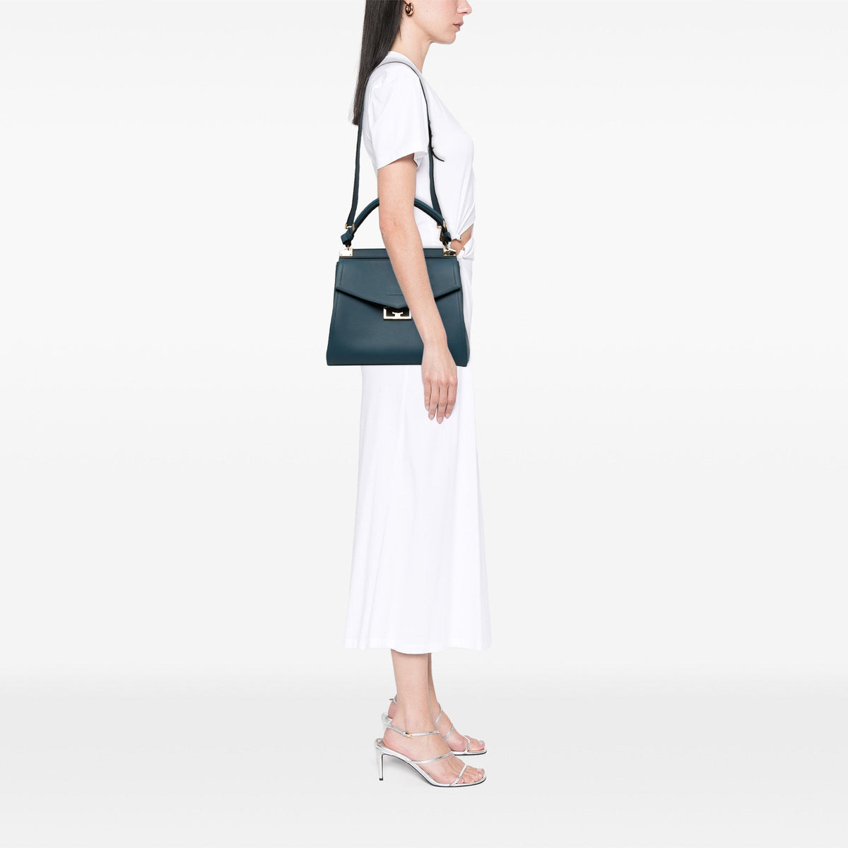 Givenchy Medium Leather Mystic Satchel — Blue