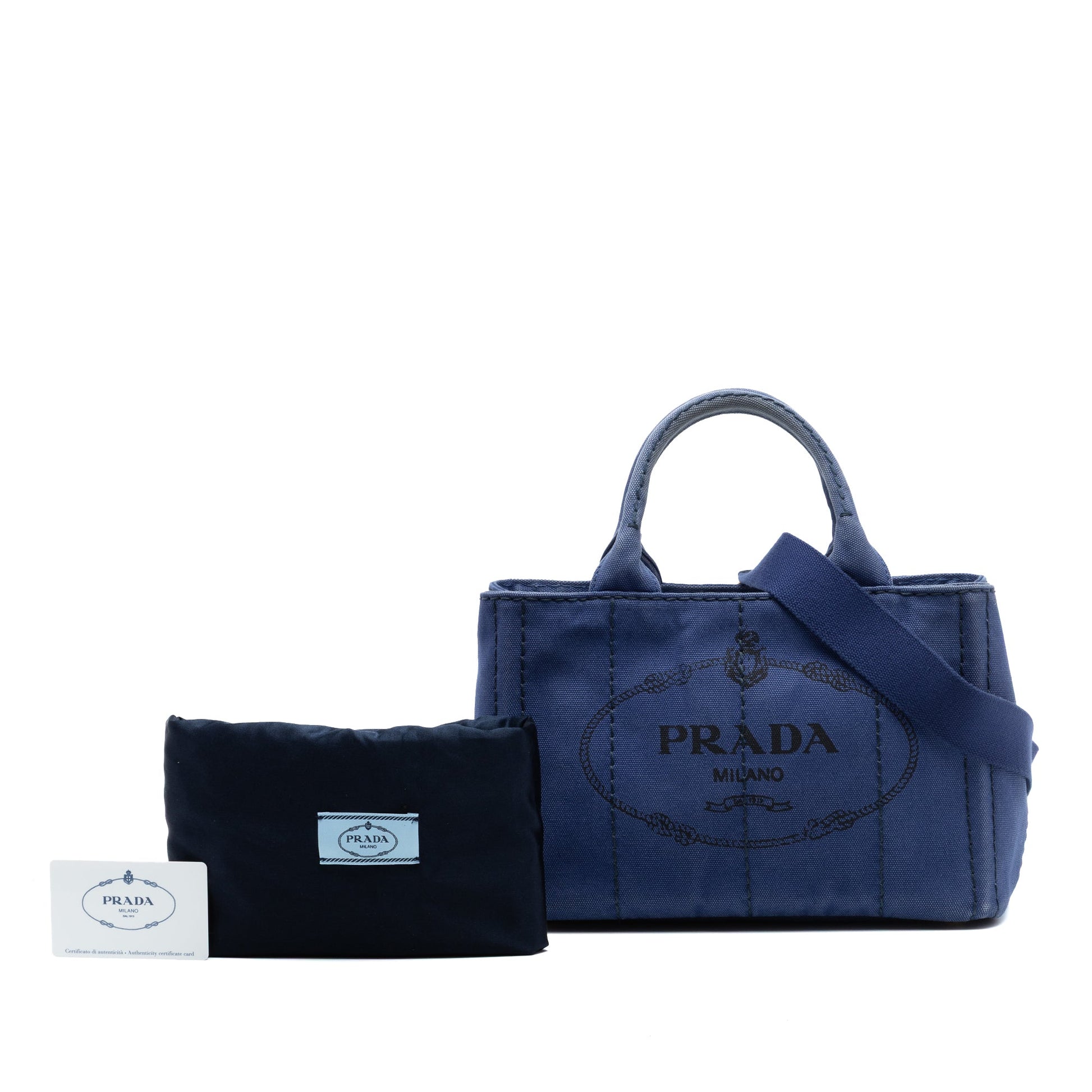 Prada Small Canvas Canapa Logo Satchel