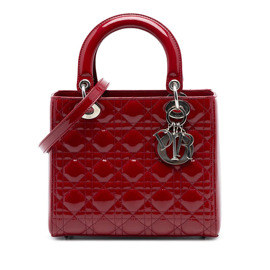 Dior Medium Patent Cannage Lady Dior