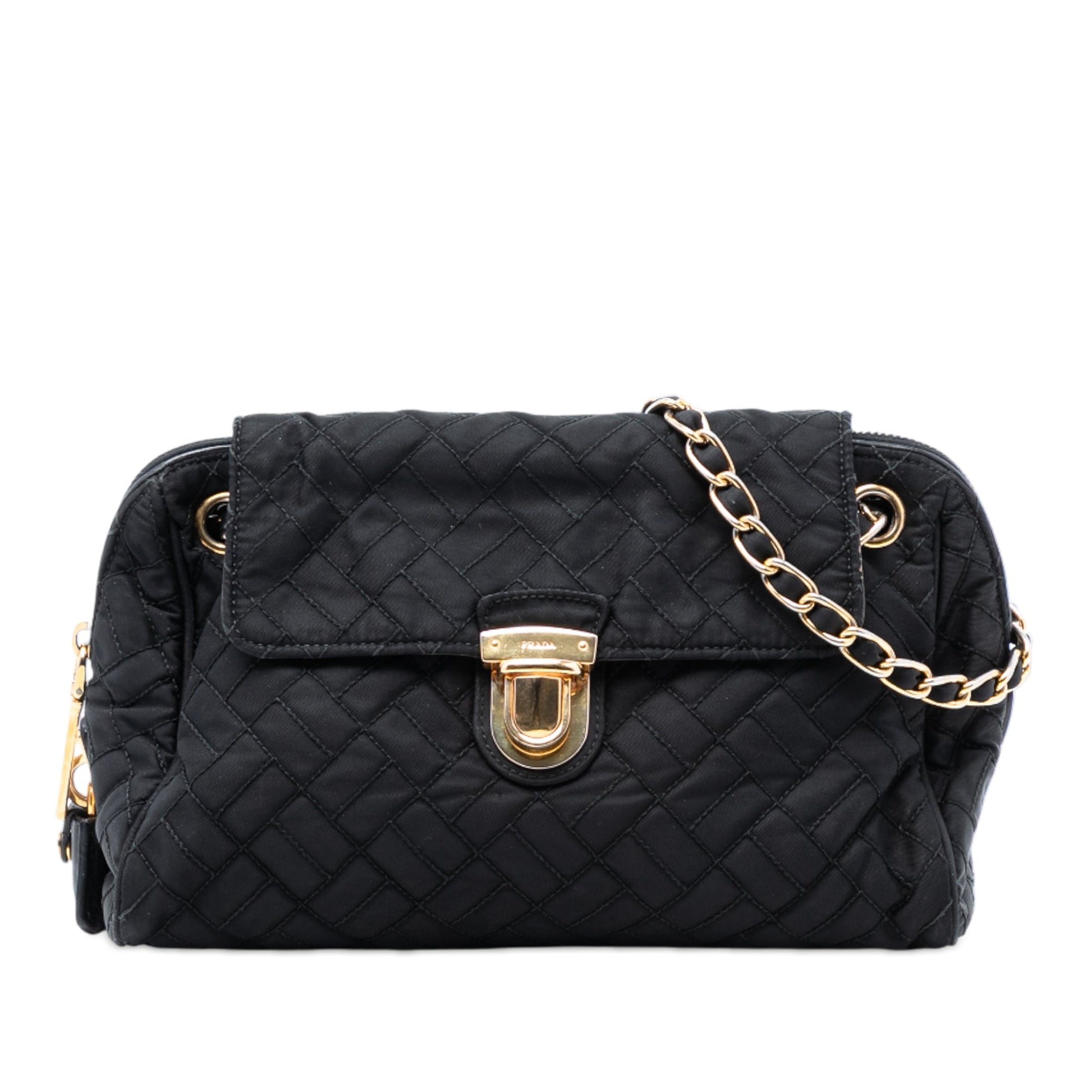 Prada Impuntu Tessuto Chain Crossbody