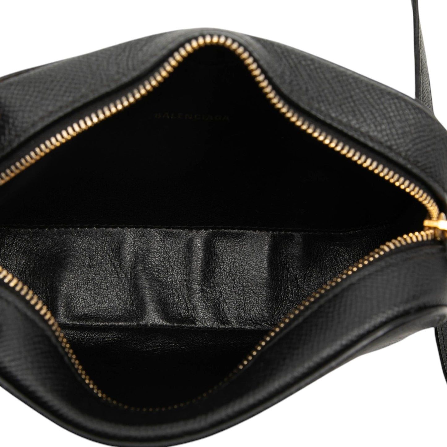 Balenciaga Grained Calfskin Logo Ville Camera Bag XS